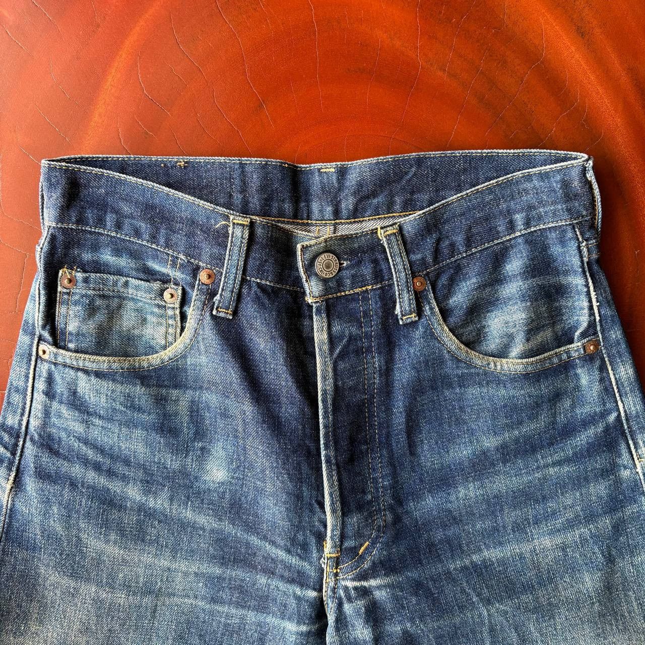 Levi's Vintage Clothing Levi’s 503B Big E Selvedge Distress Vintage Dark Blue Pants Size US 29 - 7 Thumbnail