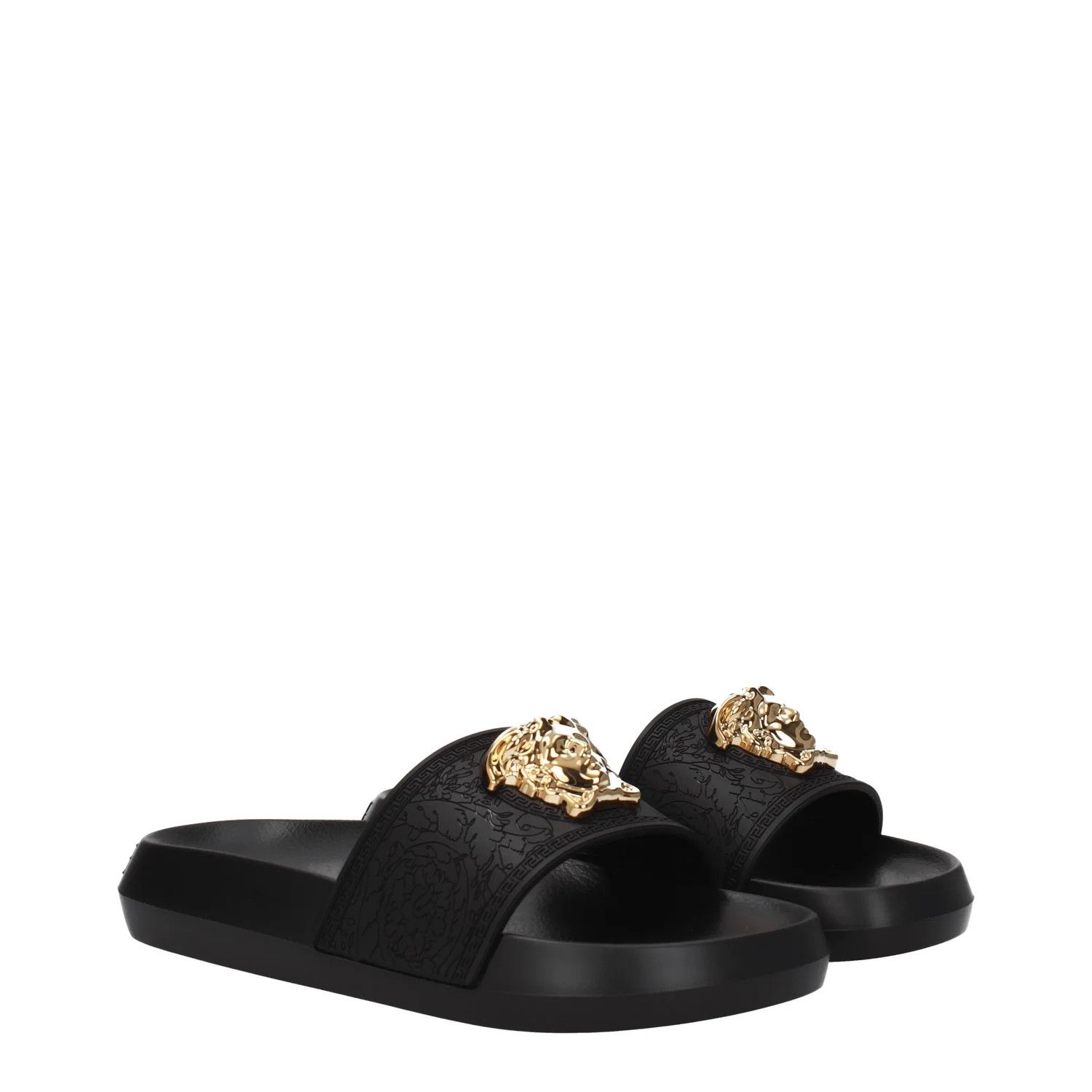 Versace ob1o1e0125 Rubber Slippers in Black Size US 5 / IT 35 - 2 Thumbnail