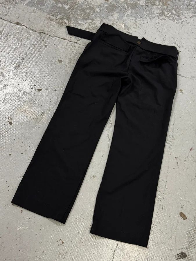 Dolce & Gabbana 2000s Dolce & Gabbana Black Classy Bronze Belted Pants Size 26" / US 2 / IT 38 - 7 Thumbnail
