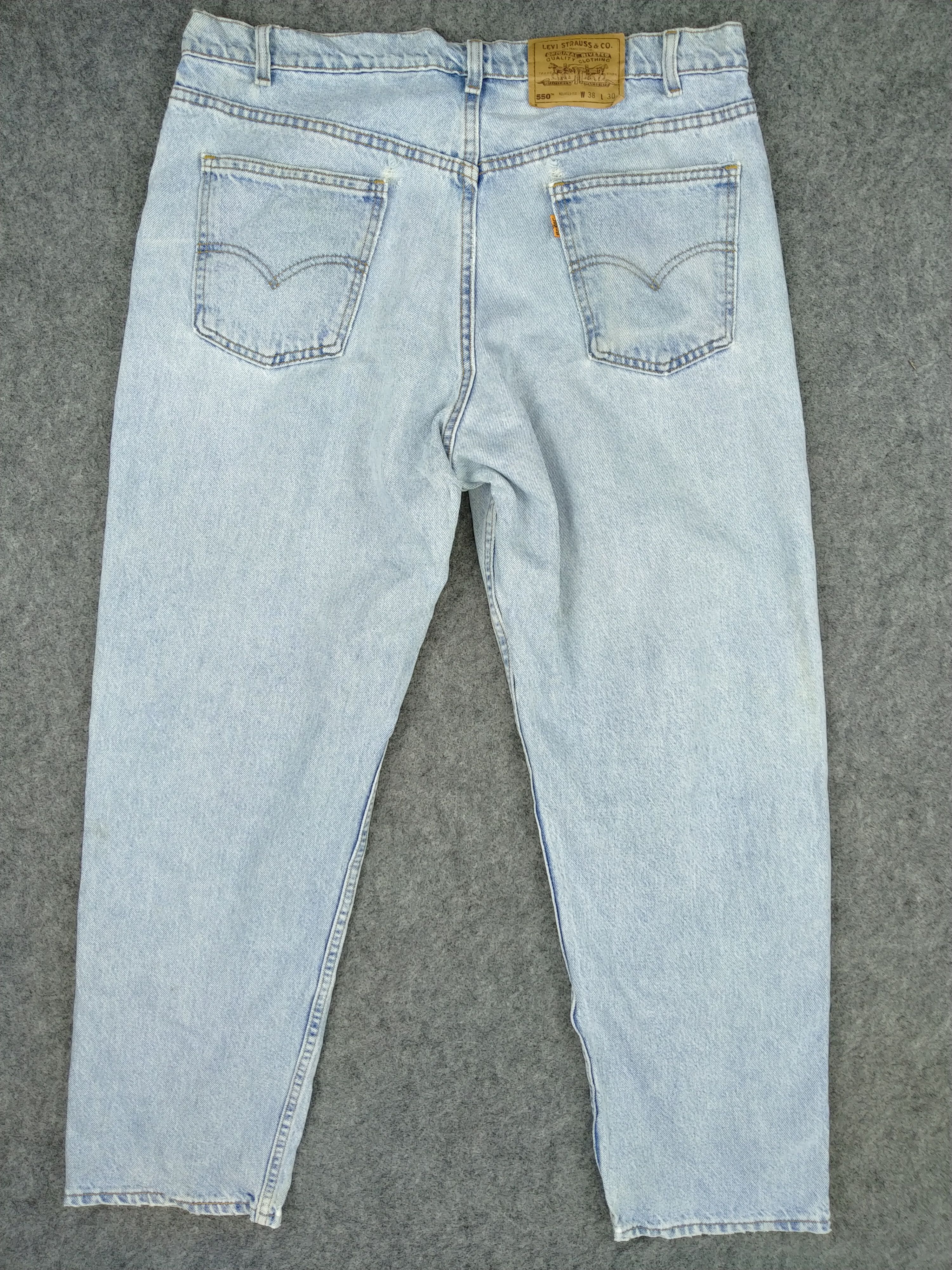 Levi's Light Wash Vintage Levi's 550 Orange Tab Denim -JN485 Size US 37 - 2 Thumbnail