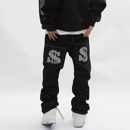 Japanese Brand × Vintage Retro Rhinestone Y2K Denim Size US 30 / EU 46 - 2 Thumbnail