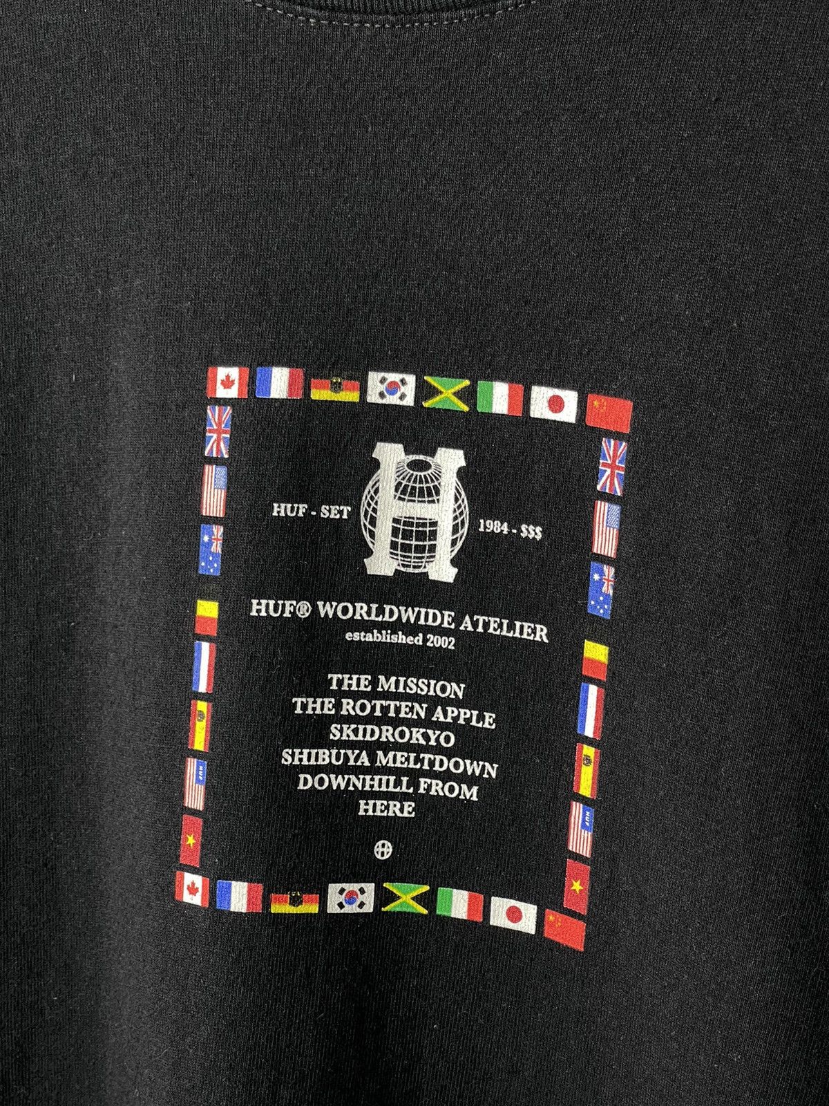 Huf HUF Worldwide Atelier Black Long Sleeve T-Shirt Men’s Size M Size US M / EU 48-50 / 2 - 5 Thumbnail