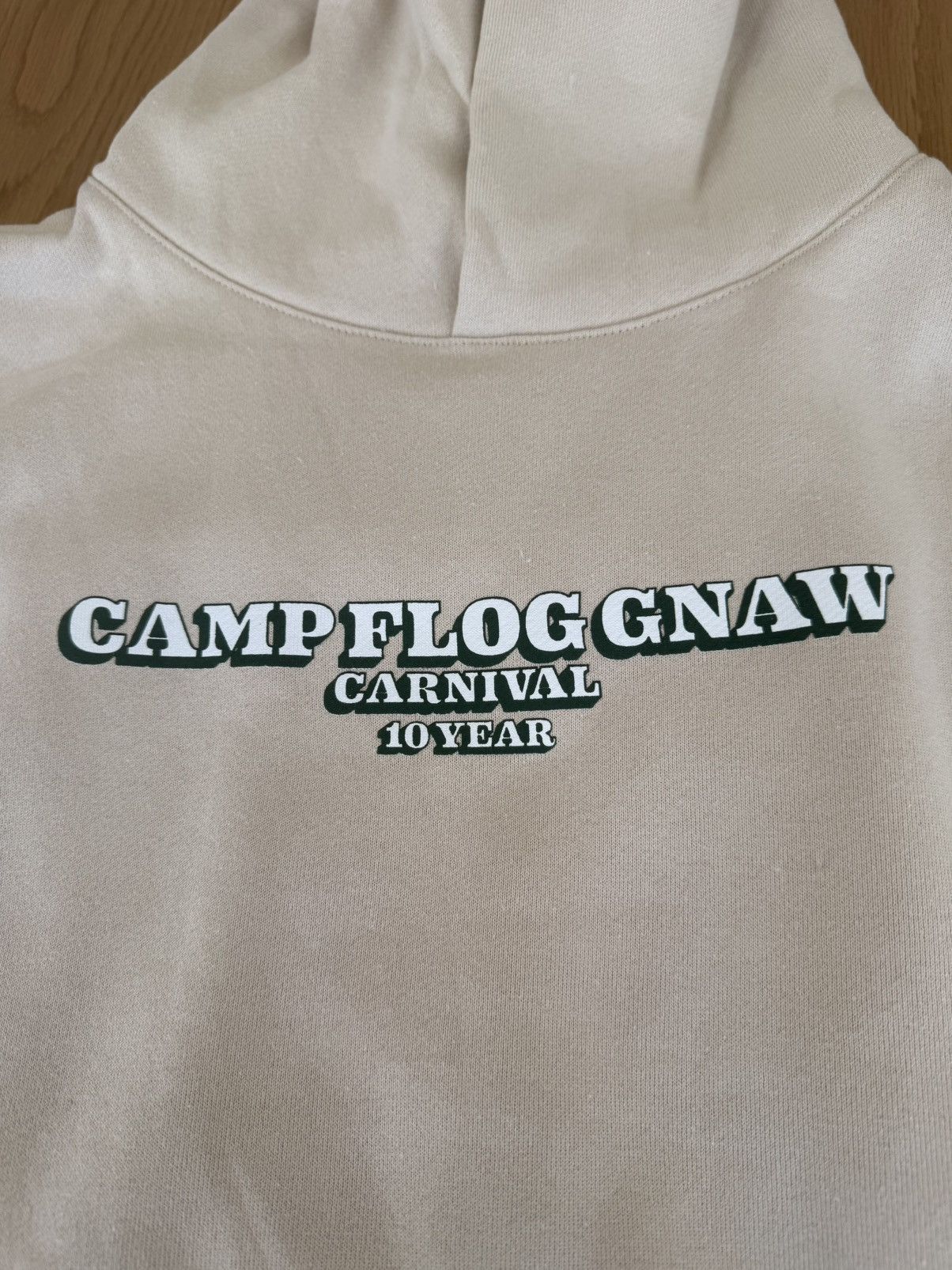 Camp Flog Gnaw Carnival 2024 Lineup Hoodie Cream