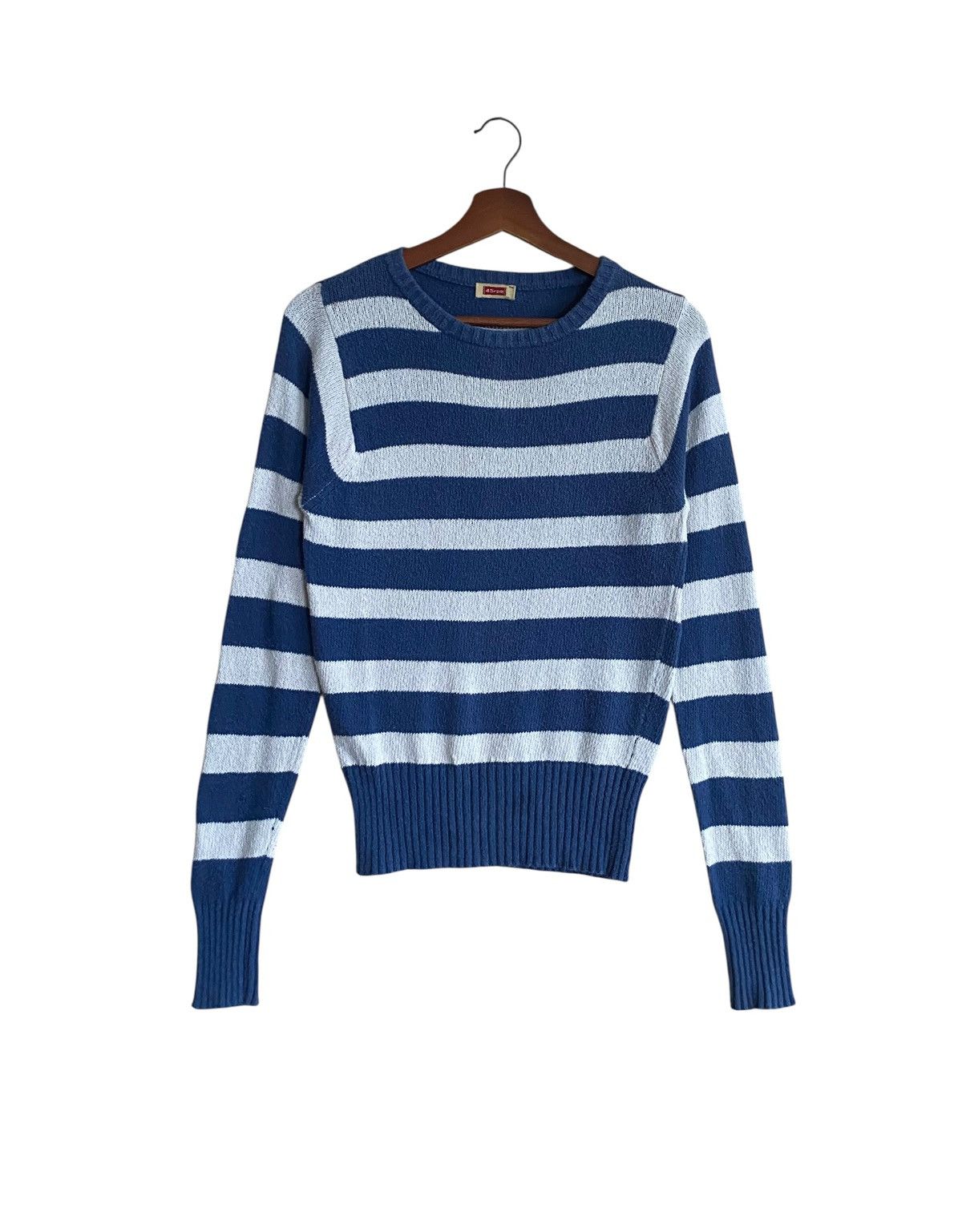 Vintage Japanese Brand 45 rpm Stripe Knitwear 1990s
