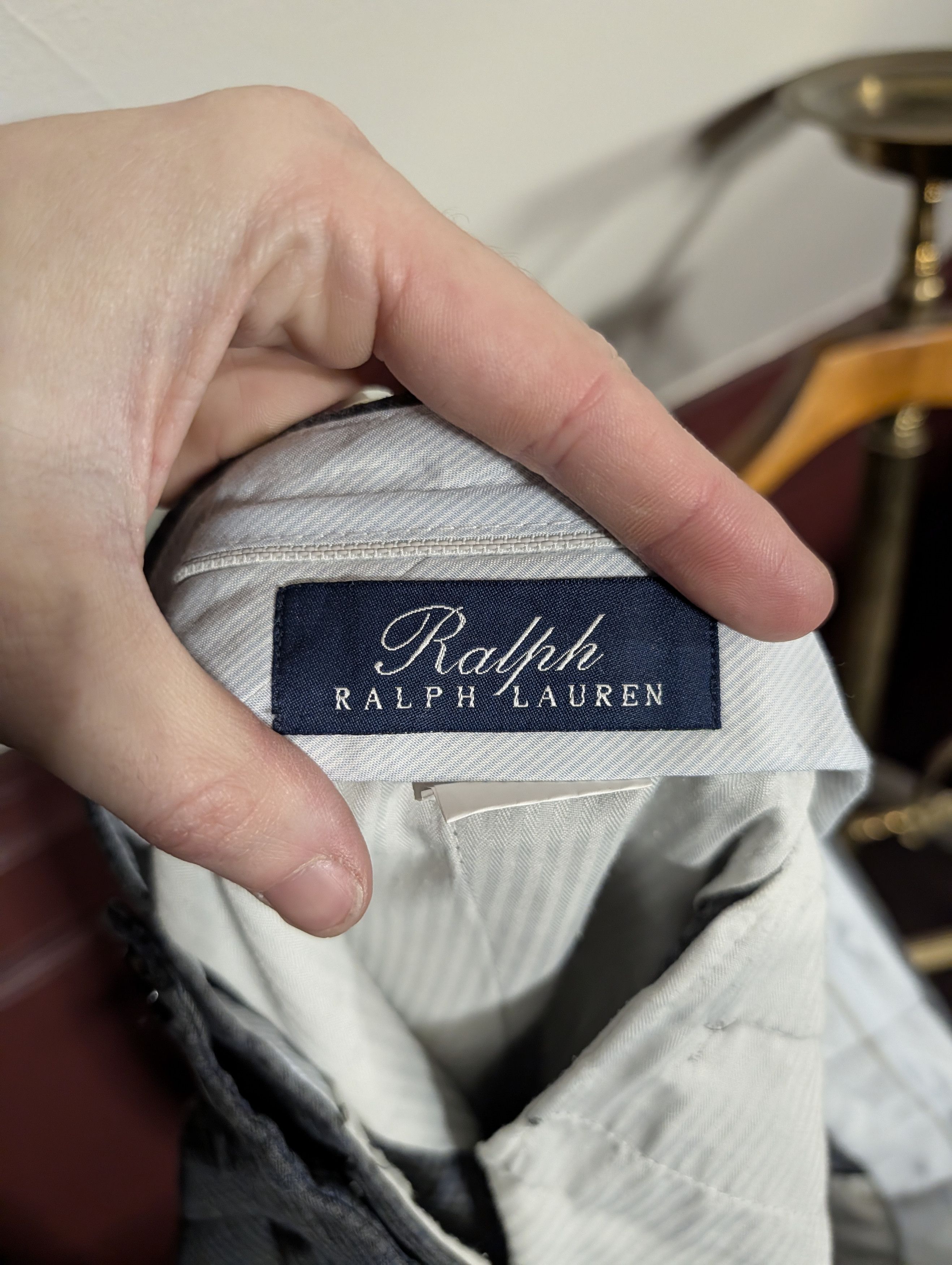 RRL Ralph Lauren RRL gray/green plaid flat front pants / trousers 37.5" Size US 37 - 10 Thumbnail