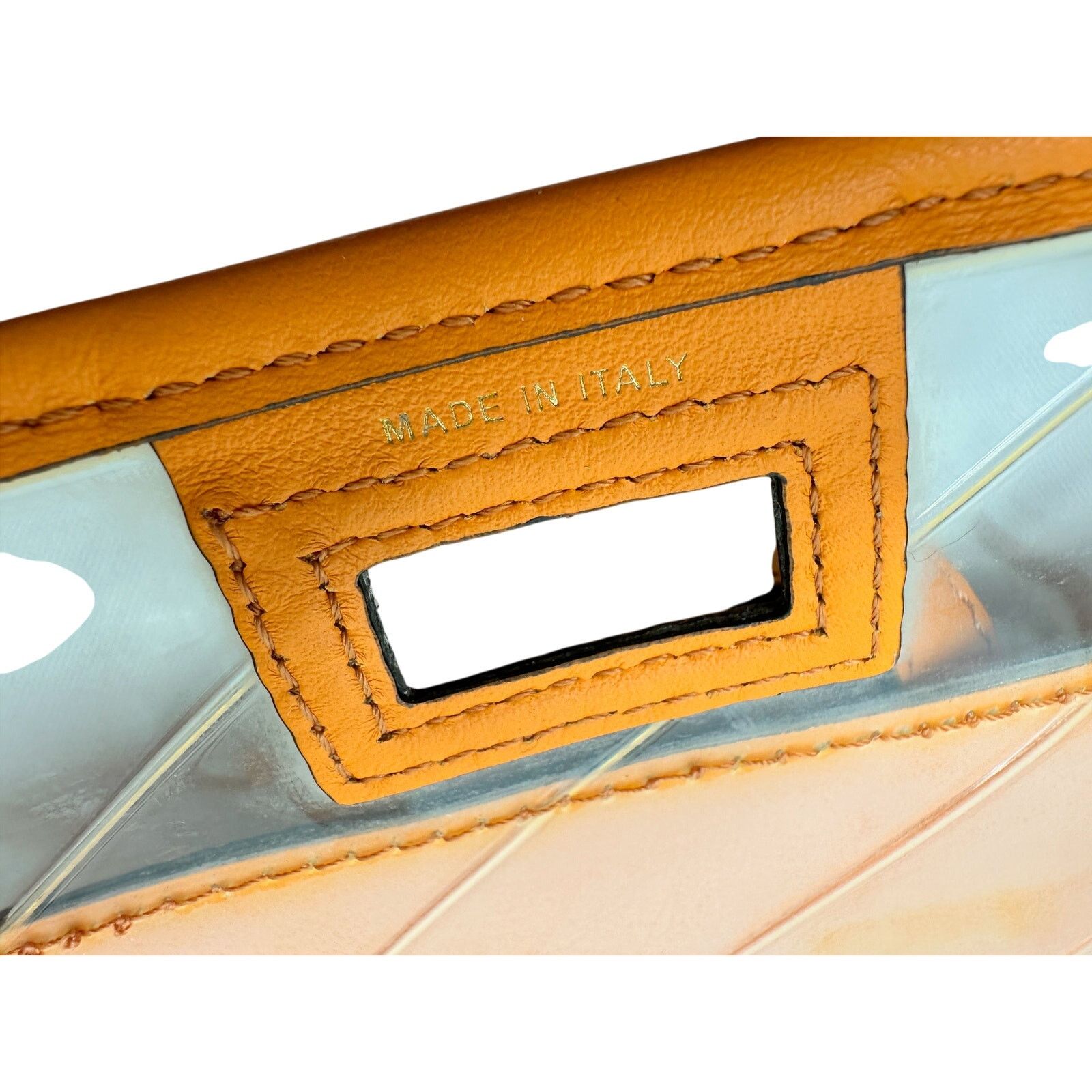 Fendi Fendi Peekaboo Defender PVC Clutch Bag Orange - Small Size ONE SIZE - 8 Thumbnail