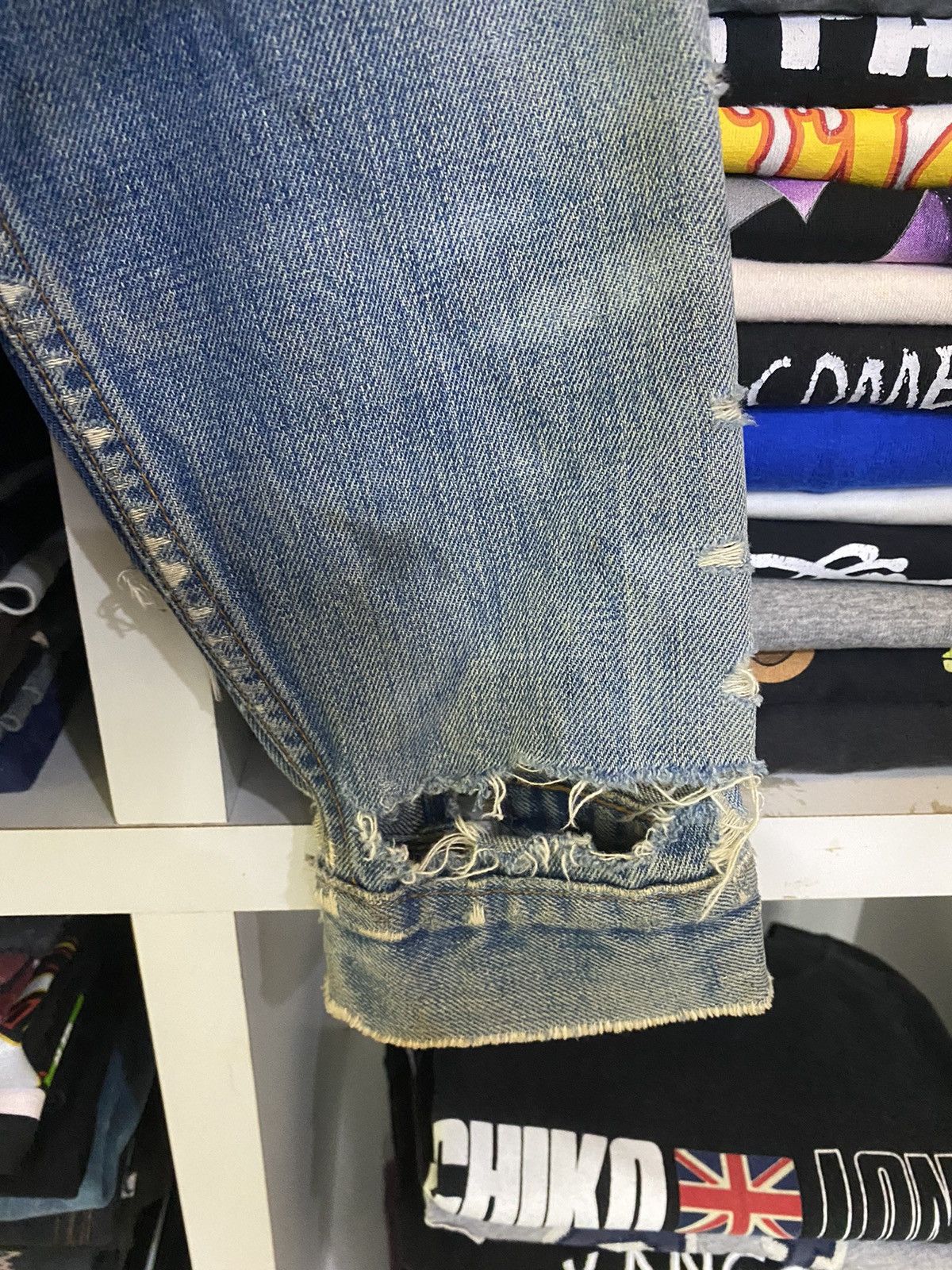 Levi's Vintage 90’s Levis Damaged Jacket Size US XS / EU 42 / 0 - 10 Thumbnail