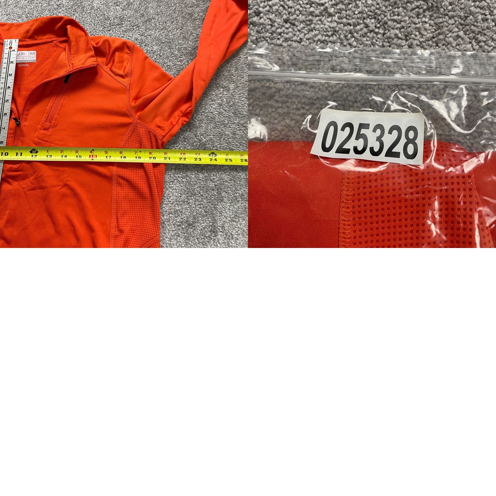 Pro Player Pro Player Perform Dri Jacket Mens M Orange 1/4 Zip Breathable Outdoor Activewear Shirt (Note: adjust to one-word category) Size US M / EU 48-50 / 2 - 9 Thumbnail