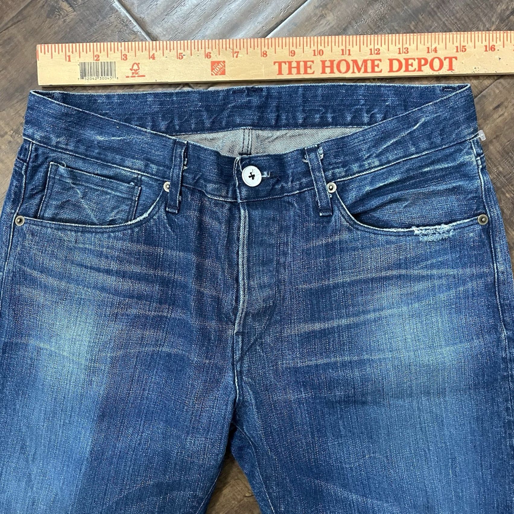3x1 3x1 M3 Men's Slim Straight Leg Selvage Denim Jeans Medium Wash 30x32 Blue Size US 30 / EU 46 - 4 Thumbnail