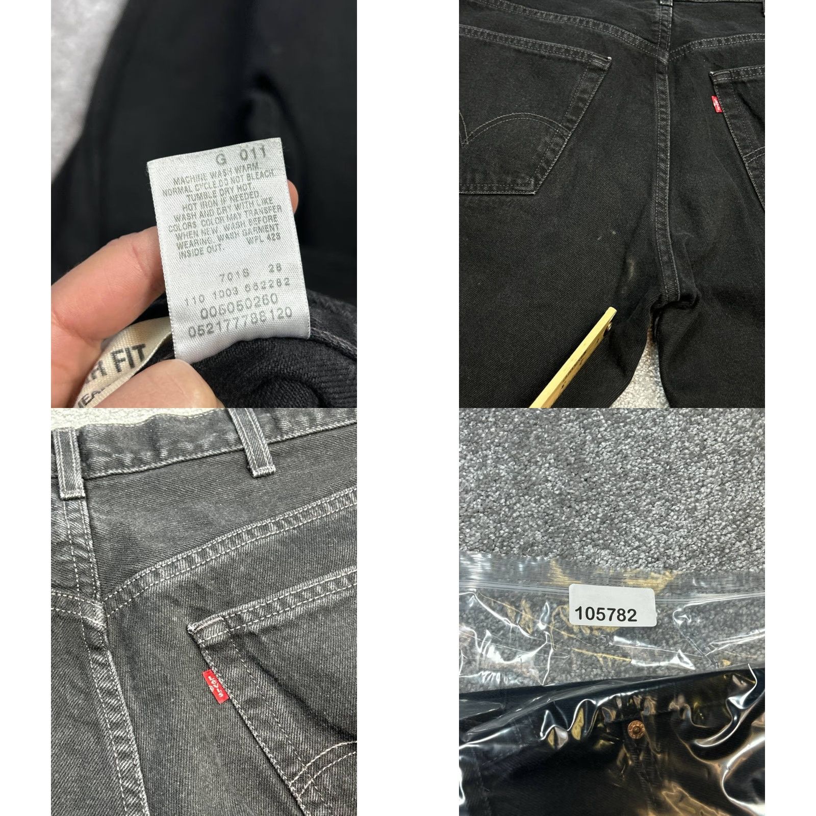 Levi's Levi's 505 Jeans Mens 38 Black Cotton Regular Fit Mid Rise Straight Leg 36x29 y2k Size US 38 / EU 54 - 8 Thumbnail