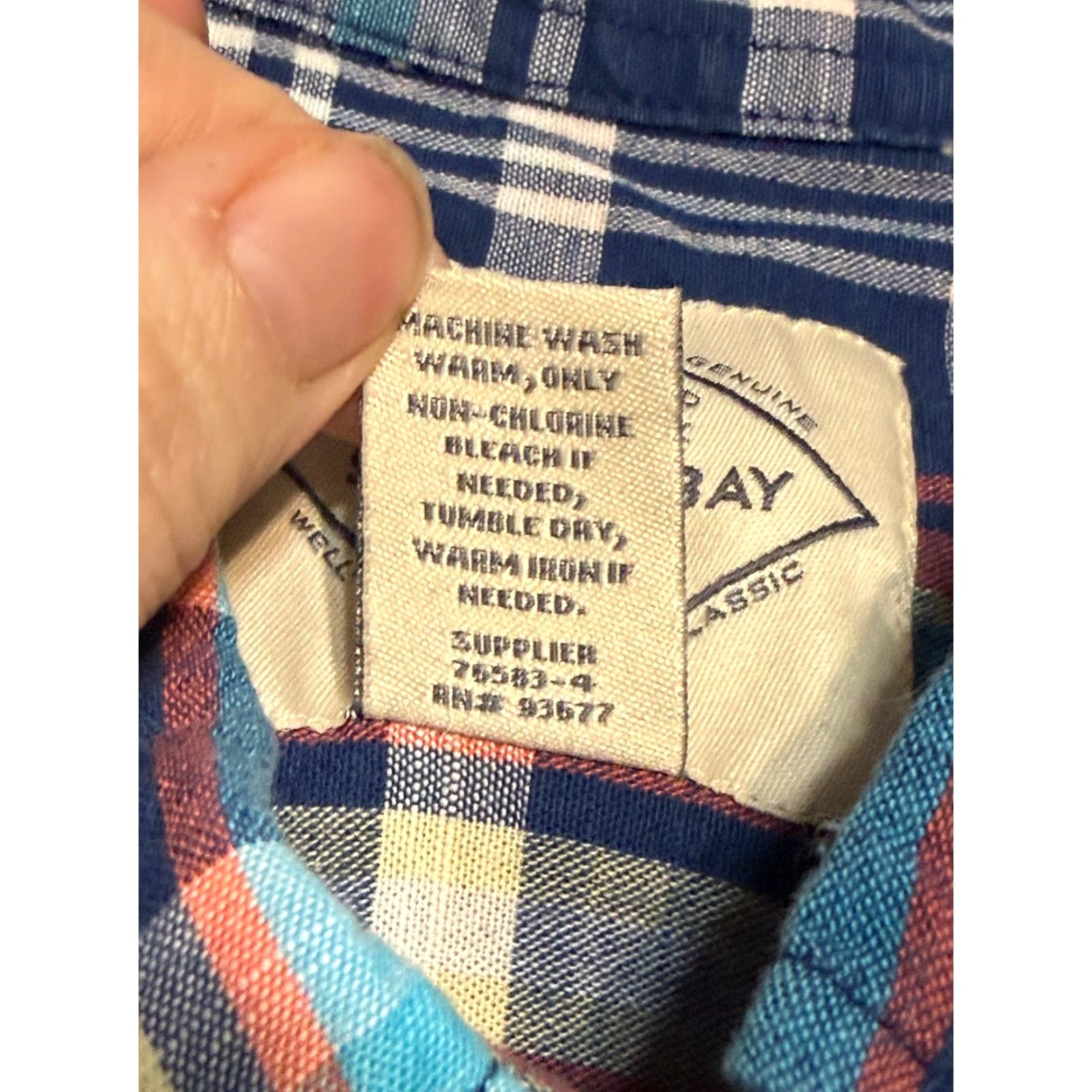 Vintage St. John's Bay Shirt Men's 2XL? Blue White Orange Yellow Plaid Button Down Size US XXL / EU 58 / 5 - 6 Thumbnail