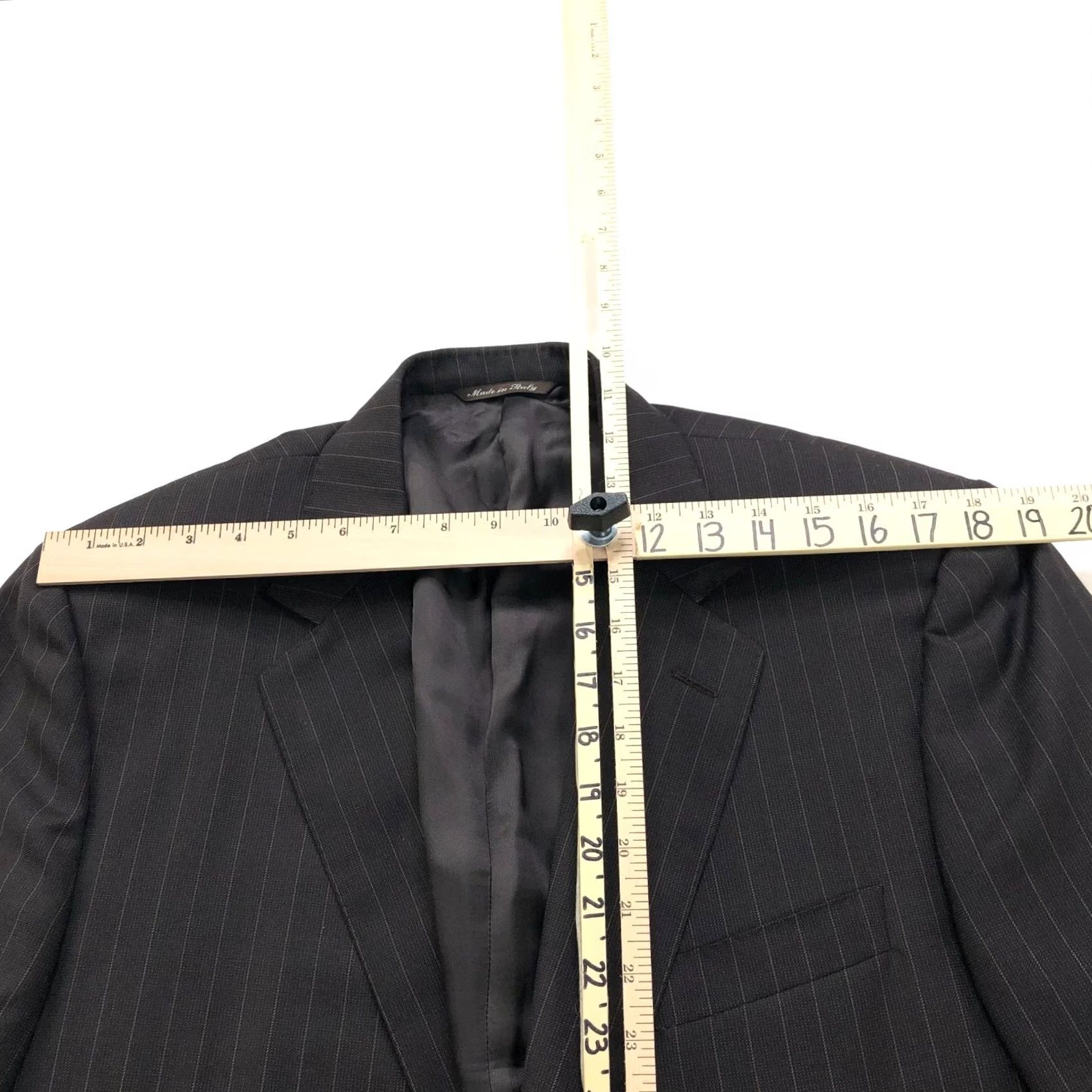 Canali Canali Men's Dark Brown Striped 100% Wool Suit Sport Coat Jacket EUR 52 Size 42R - 6 Thumbnail