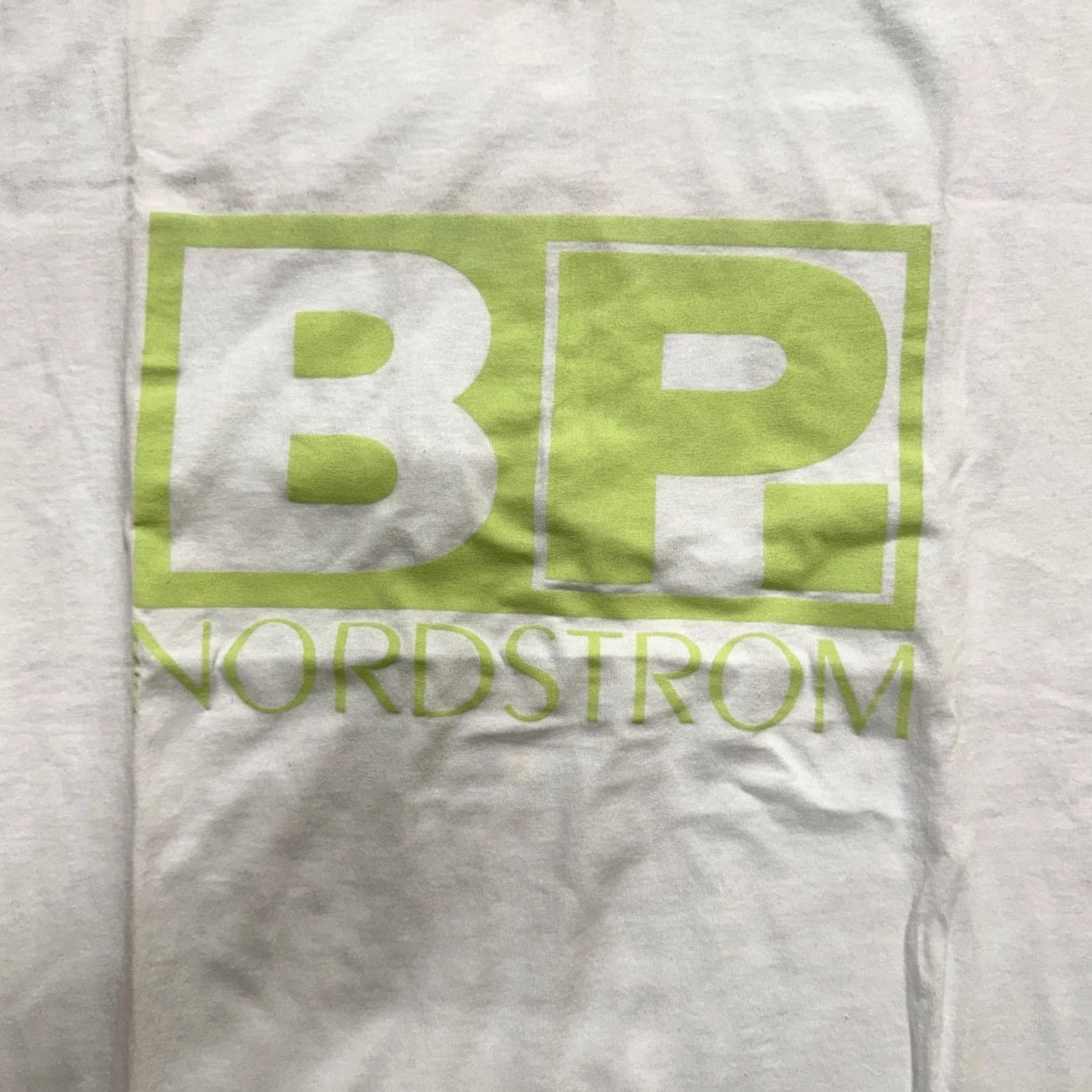 Nordstrom VINTAGE T-shirt Men XL White Neon Y2K 90s Hanes Heavyweight B.P Nordstrom Distressed Size US XL / EU 56 / 4 - 7 Thumbnail