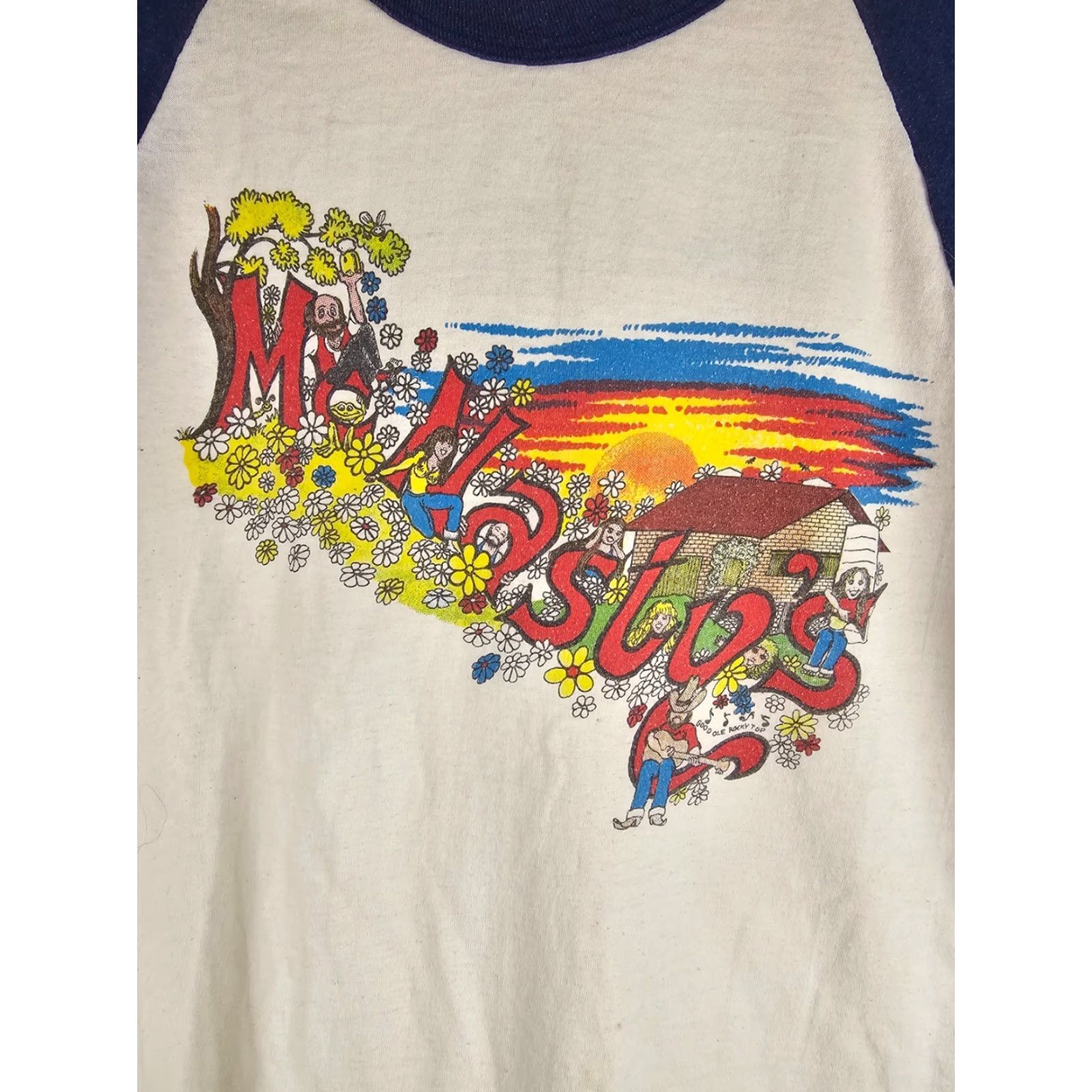 Vintage VINTAGE Filthly McNasty's Hollywood Raglan 50/50 T-Shirt SZ L But Fit M Shirt Men White 70's 70' T-Shirt Navy? Size US L / EU 52-54 / 3 - 2 Thumbnail