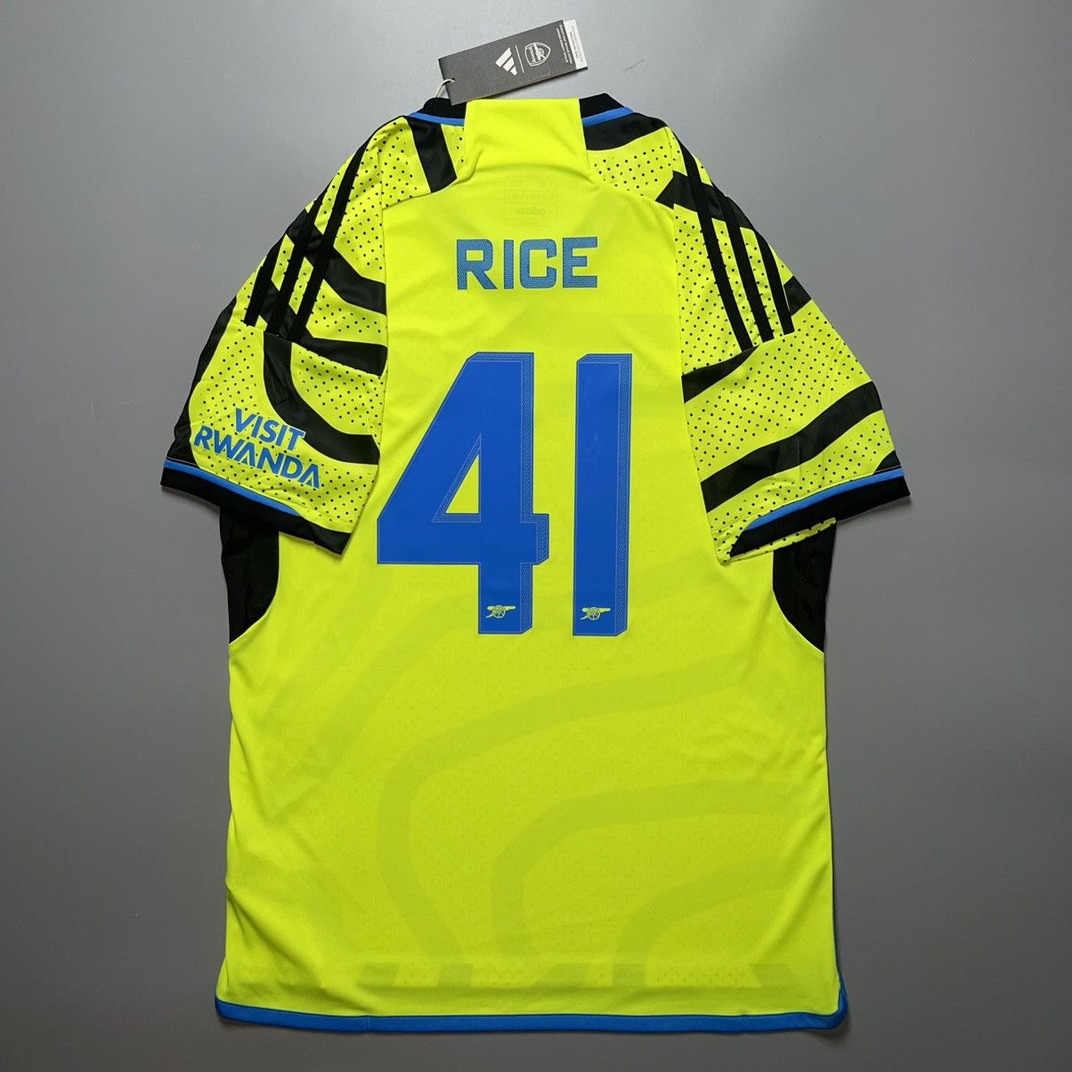 NWT ARSENAL ADIDAS 2023/2024 SOCCER AWAY JERSEY #41 RICE