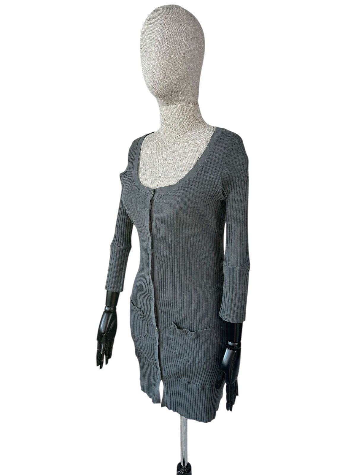 Transit TRANSIT PAR SUCH Lagenlook Button Cardigan Dress Gray size 1 Size S / US 4 / IT 40 - 3 Thumbnail