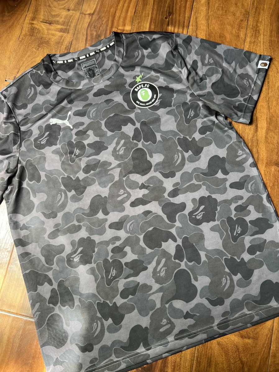 image of Bape Bathing Ape Camo Soccer Football Jersey Size XL in Black, Men's