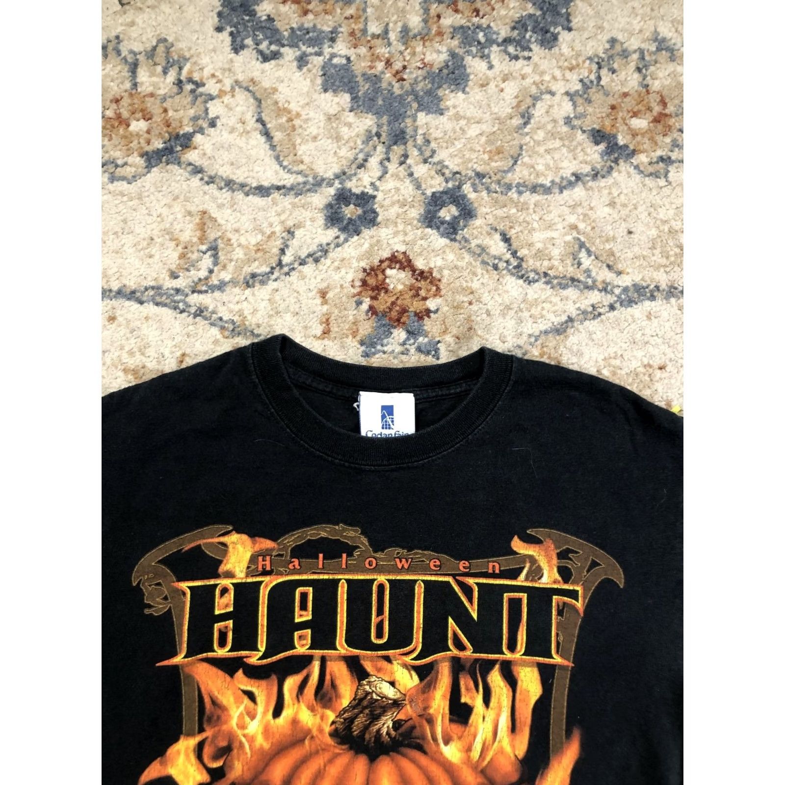 Vintage Kings Island Halloween Haunt Shirt Mens Small Black Cedar Fair T-Shirt Size US S / EU 44-46 / 1 - 2 Thumbnail