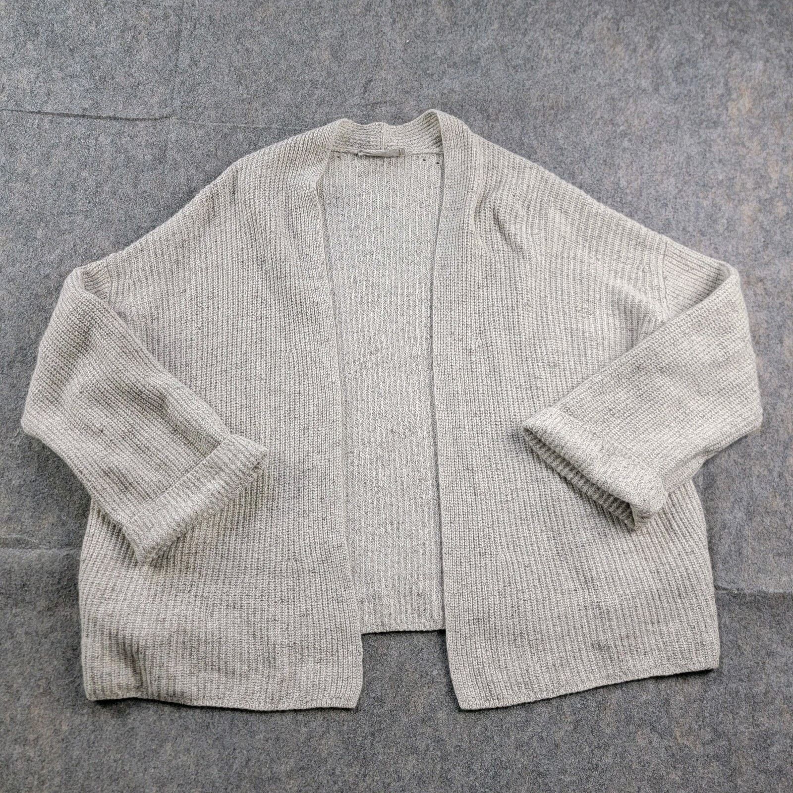 Everlane Everlane Cotton Wool Cardigan Size M Beige Oversized Ribbed Size M / US 6-8 / IT 42-44 - 2 Thumbnail