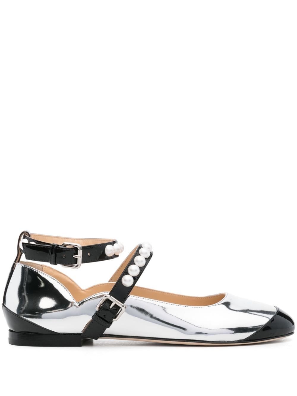 MACH & MACH LEATHER BICOLOR BALLETS Size US 7 / IT 37 - 1 Thumbnail