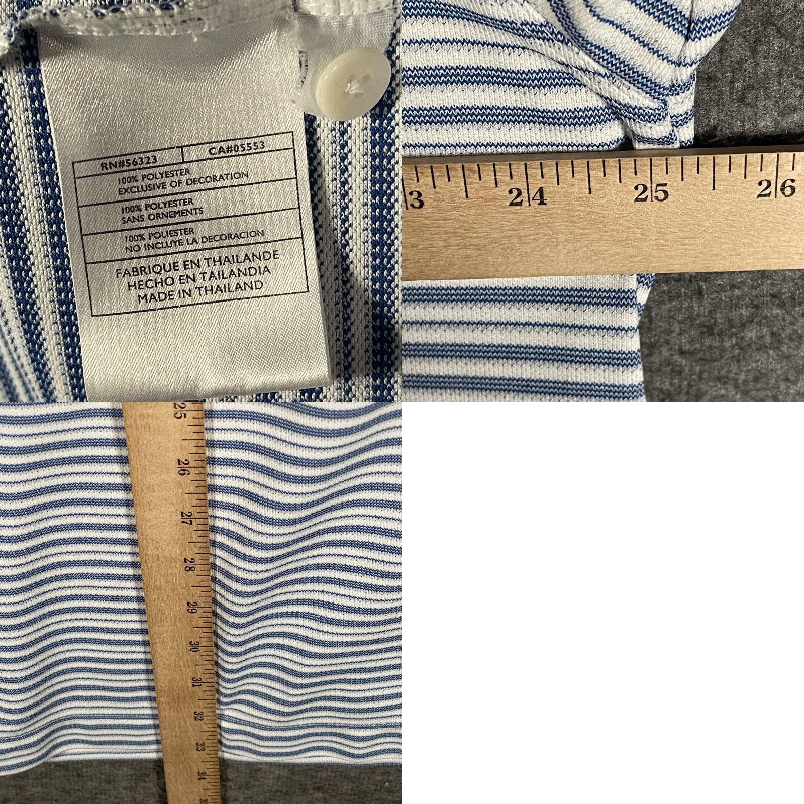 Nike Nike Dri-FIT Doral Polo Shirt Mens 2XL Blue White Striped Short Sleeve Golf Shirt Size US XXL / EU 58 / 5 - 8 Thumbnail