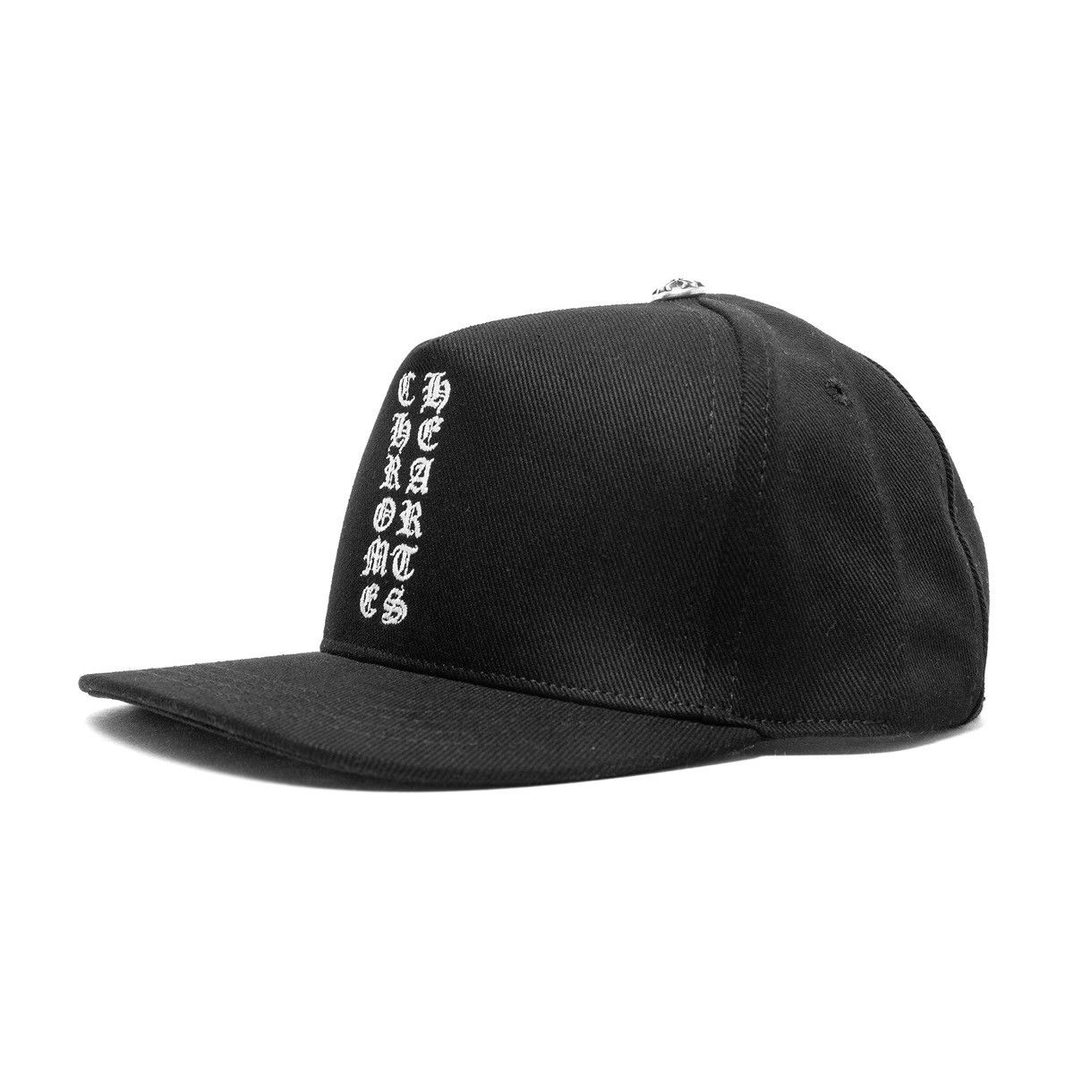 Chrome Hearts Embroidered Vertical Logo Baseball Hat Denim Black White Size ONE SIZE - 5 Thumbnail