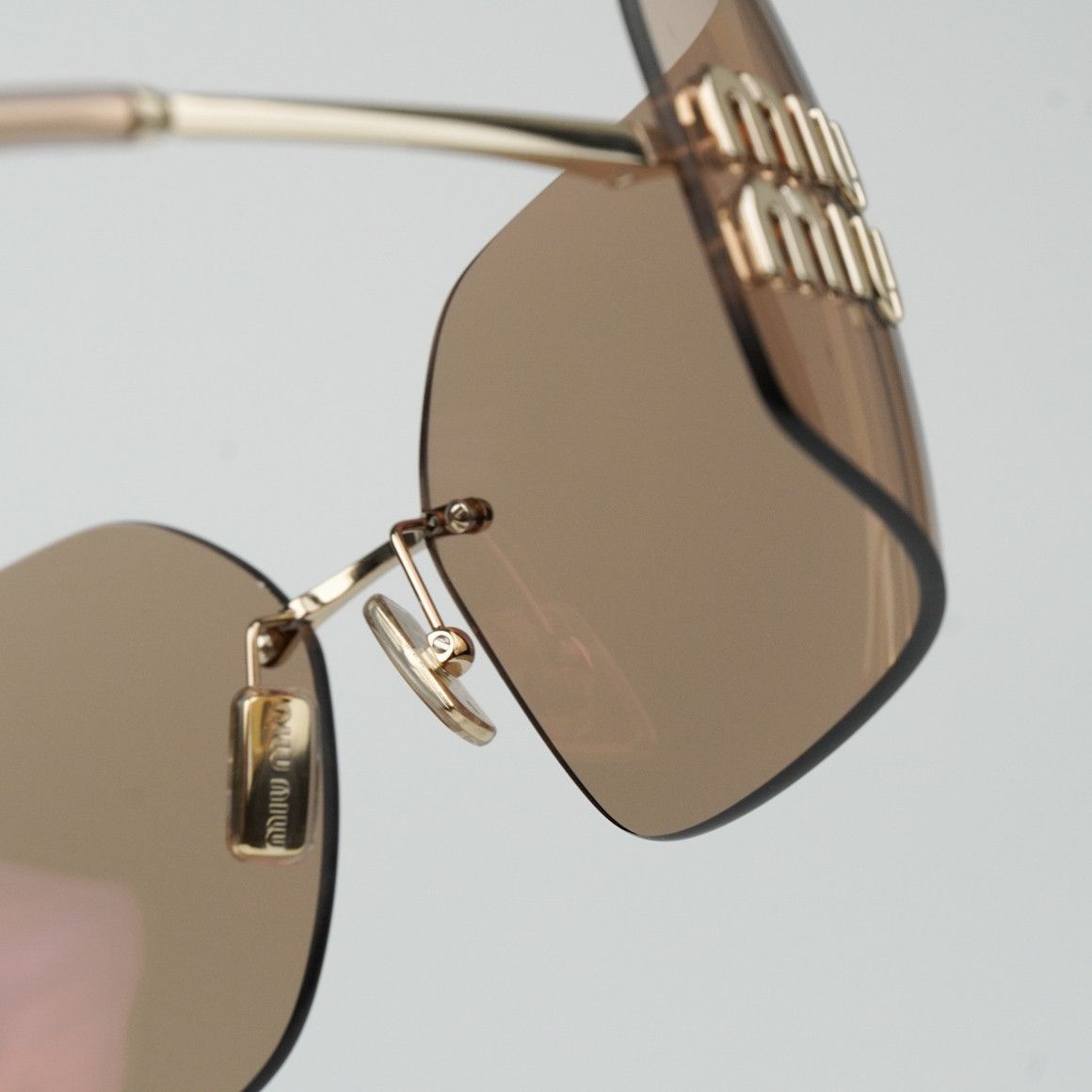 Miu Miu NEW Miu Miu MU54YS ZVN20F RUNWAY Rimless Women Sunglasses Size ONE SIZE - 8 Thumbnail