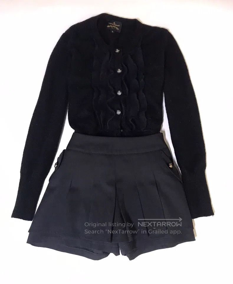 Vivienne Westwood Vivienne Westwood Black and gold matte planet button pleat Size S / US 4 / IT 40 - 6 Thumbnail