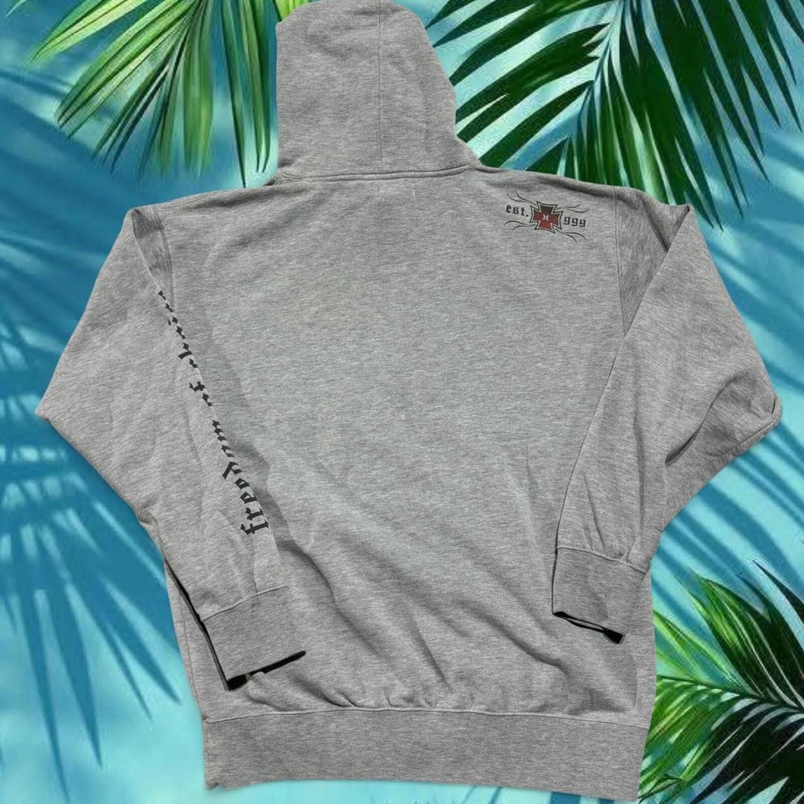 Hurley Y2k 00s Hurley old English choppers surf skate hoodie grail Size US L / EU 52-54 / 3 - 4 Thumbnail