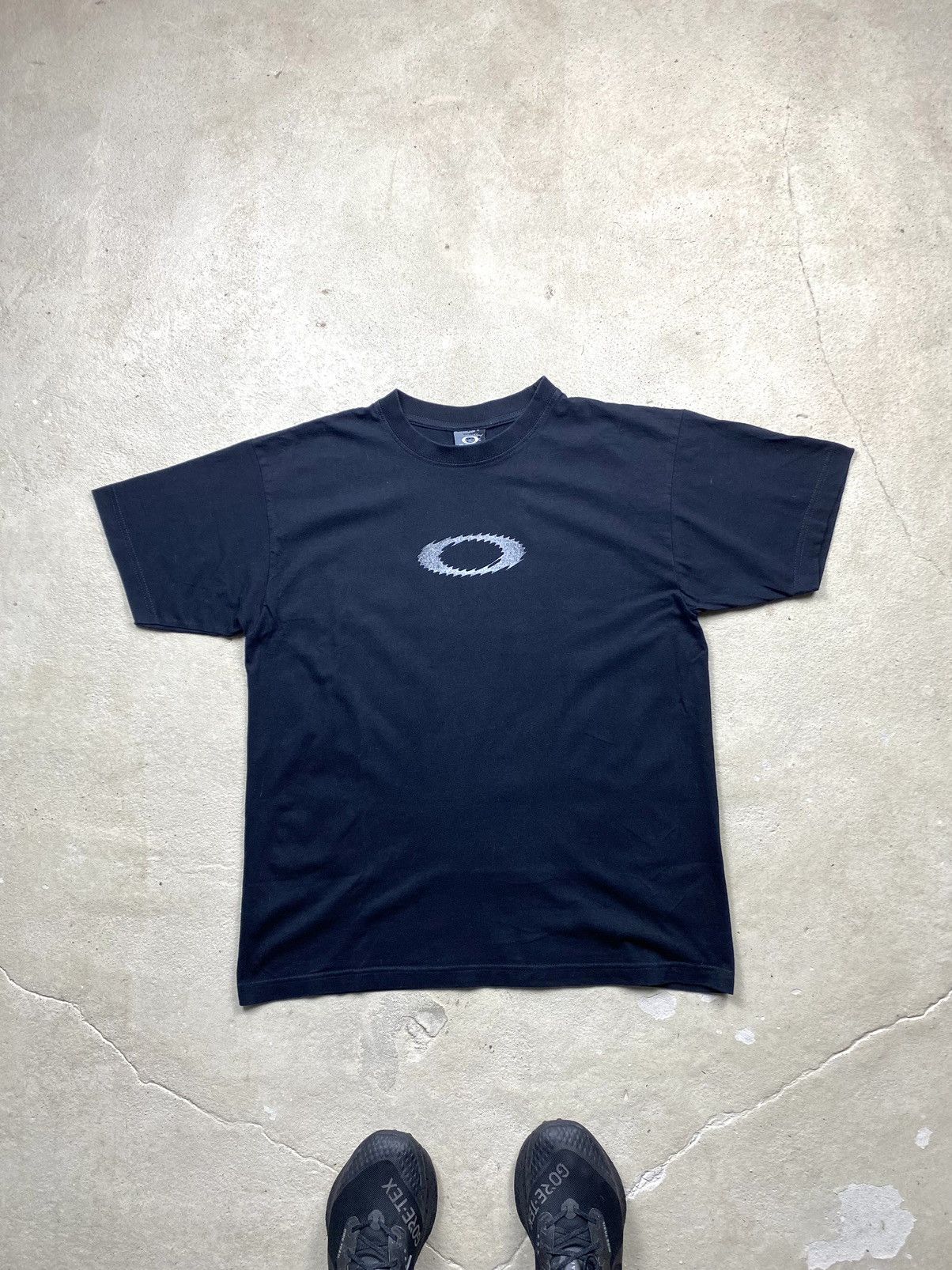 Pre-owned Archival Clothing X Oakley Vintage 2000's Oakley T Shirt Y2k Hype Outdoor Style In Black