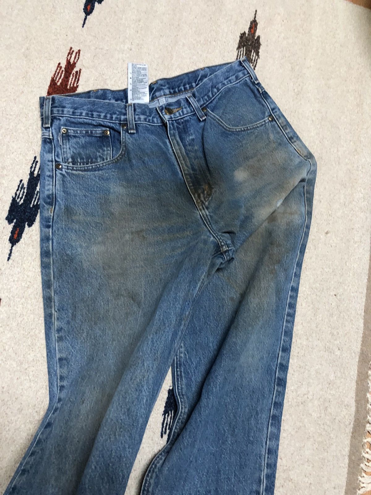 Carhartt × Vintage Vintage Y2K Carhartt Skater Tech Jeans 36x33 distress Size US 36 / EU 52 - 2 Thumbnail