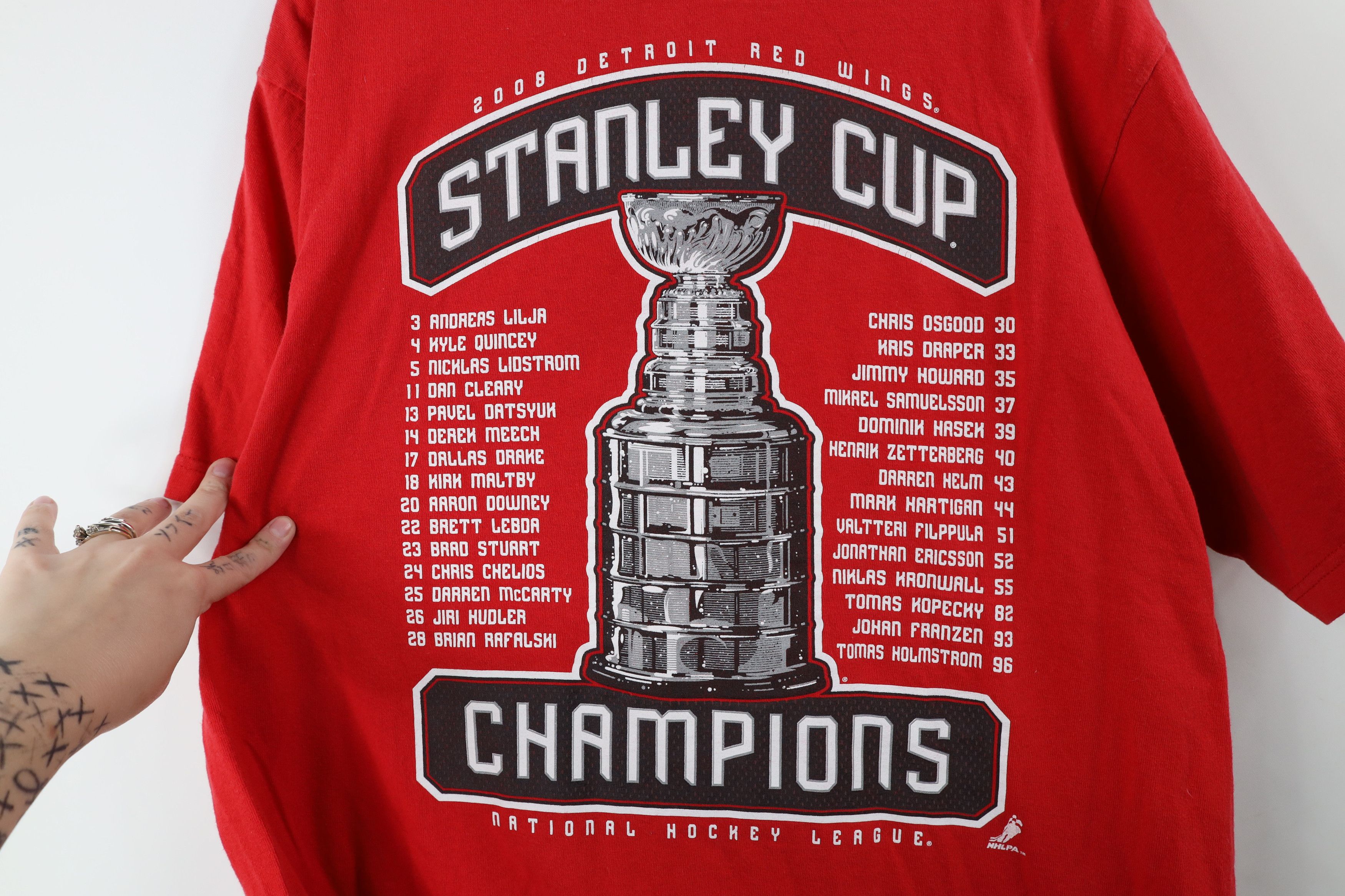 Reebok Vintage Reebok Cup Champs Detroit Red Wings Hockey T-Shirt Size US M / EU 48-50 / 2 - 10 Thumbnail