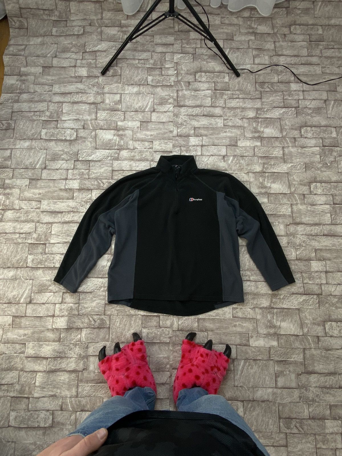 Berghaus × Japanese Brand × Mountain Hardwear Berghaus Black Quarter Zip Techwear Fleece Men’s XXl Size US XL / EU 56 / 4 - 1 Thumbnail
