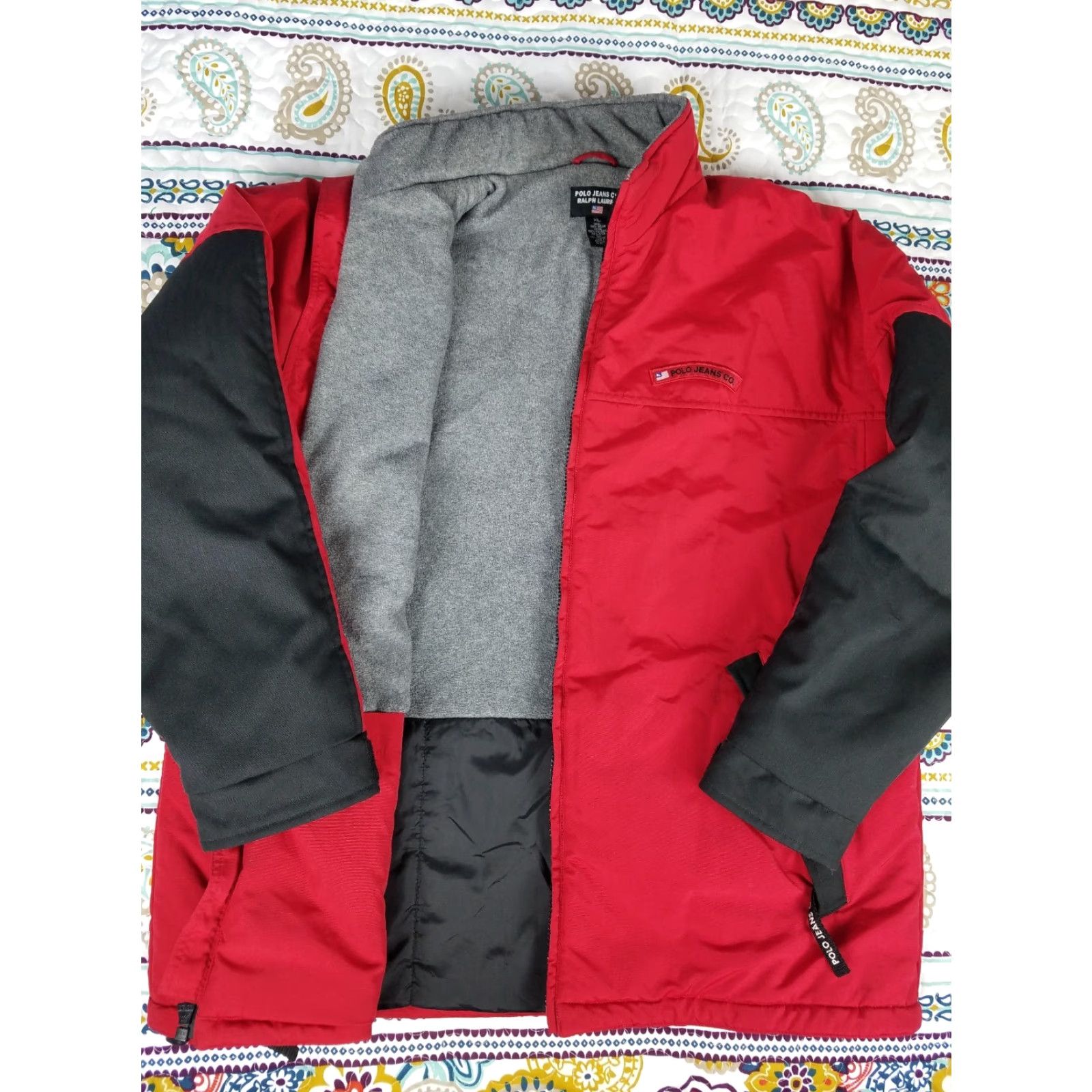 Ralph Lauren VINTAGE Ralph Lauren Polo Jeans Co Jacket Men's XL Fleece Lined Winter Red 90s VTG Size US XL / EU 56 / 4 - 3 Thumbnail