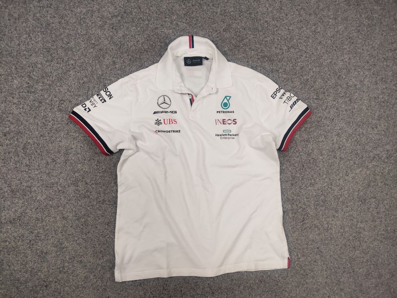 Mercedes-Benz Tommy Mercedes AMG Petronas F1 Team Racing Logo Polo Shirt Size US M / EU 48-50 / 2 - 2 Thumbnail