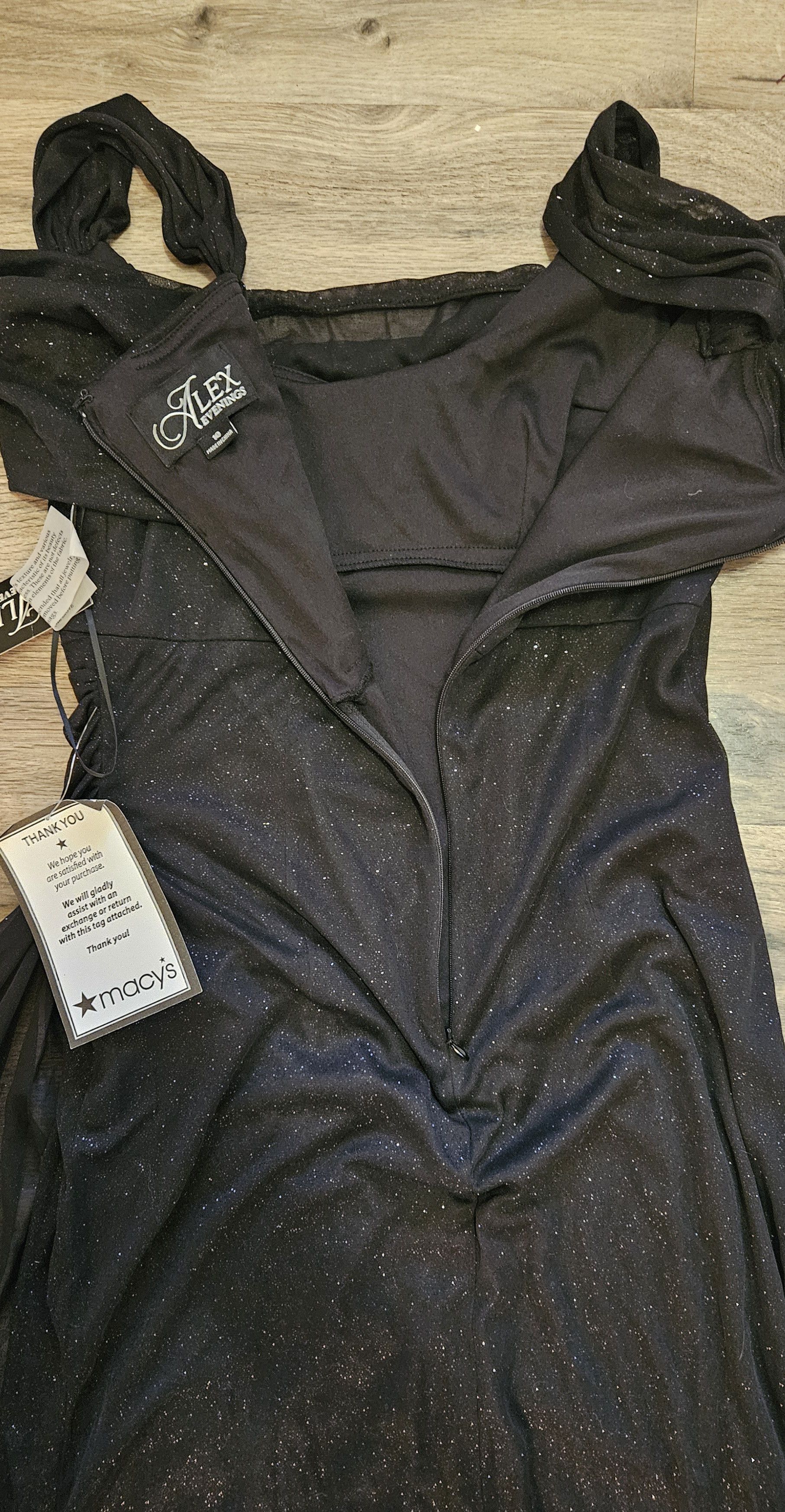 Alex Evenings Alex Evenings Cold-Shoulder Draped Metallic Gown Size 10 Size L / US 10 / IT 46 - 6 Thumbnail