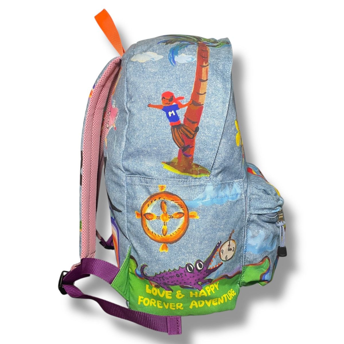 Tsumori Chisato RARE Tsumori Chisato Denim AOP Cartoon Graphics Backpack Size ONE SIZE - 6 Thumbnail