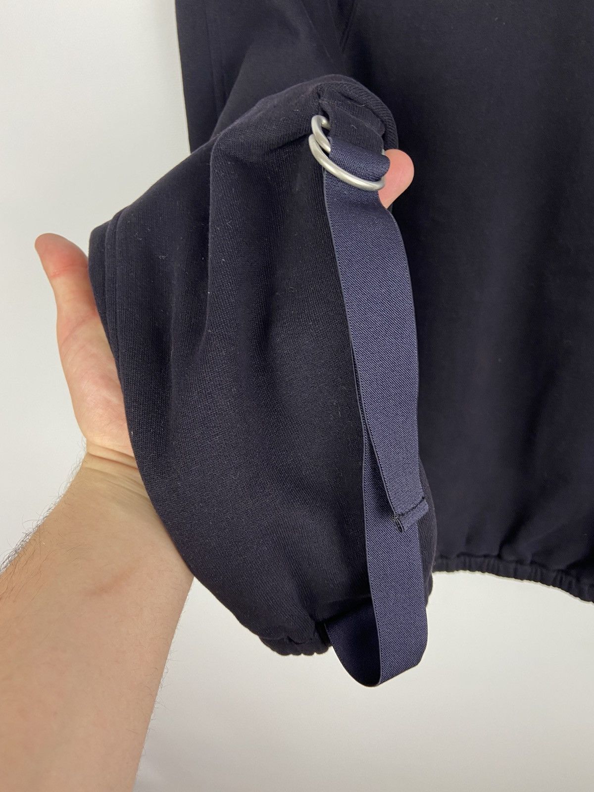 Helmut Lang RRP$250 Helmut Lang Terry Sweatshirt Buckle Cuff Women's Size XS / US 0-2 / IT 36-38 - 15 Thumbnail