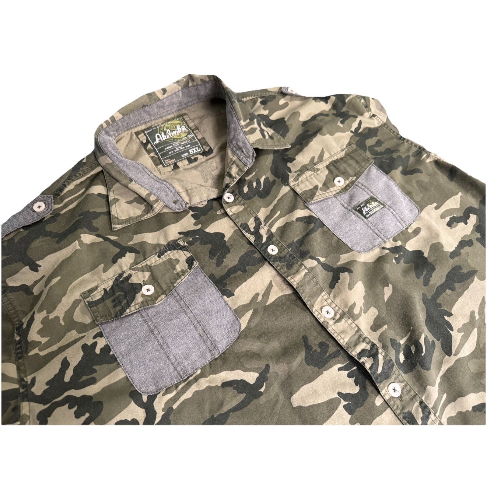 Akademiks Akademiks Y2K Camo Button Down Long Sleeve Shirt 5XL Men’s Size US XXL / EU 58 / 5 - 2 Thumbnail