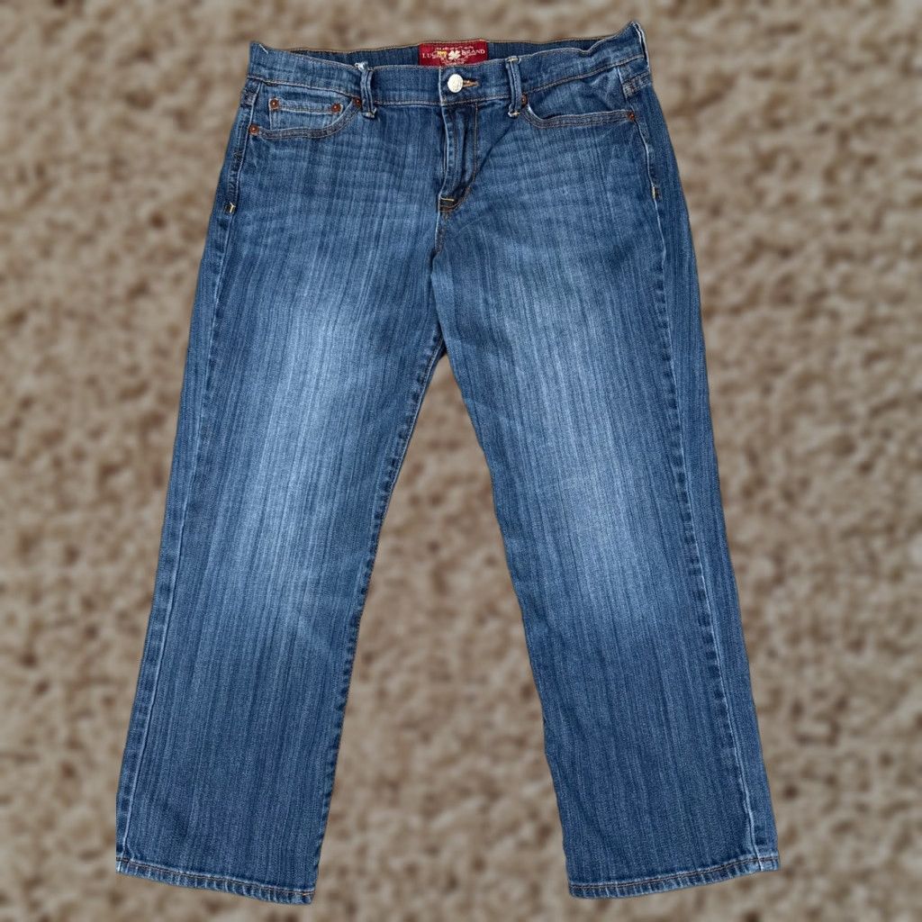 Lucky Brand Lucky Brand Jeans Womens 10 Blue Denim Crop Sweet N Crop Straight Leg Cotton 31x24 Jeans Size 32" / US 10 / IT 46 - 1 Thumbnail