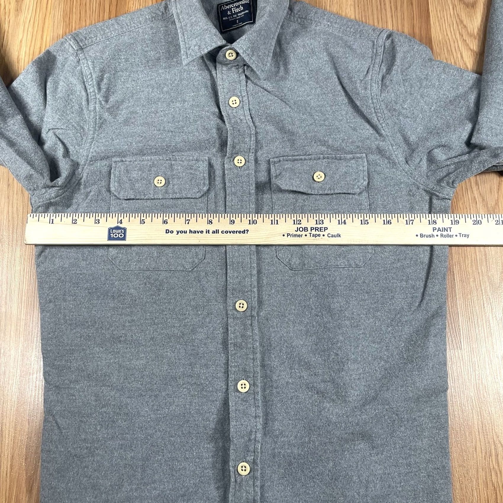 Abercrombie & Fitch Abercrombie & Fitch Slim Fit Long Sleeve Button Up Casual Shirt Mens Size S Gray Size US S / EU 44-46 / 1 - 5 Thumbnail