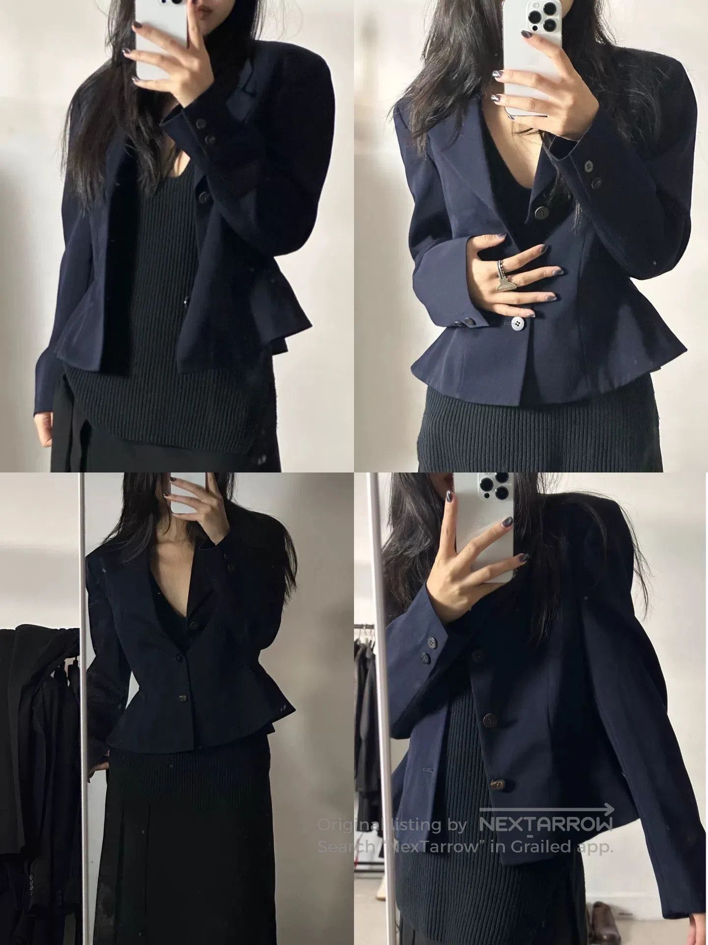 Tricot Comme des Garcons COMME des GARÇONS 1998 Vintage Short Blazer. Size M / US 6-8 / IT 42-44 - 9 Thumbnail