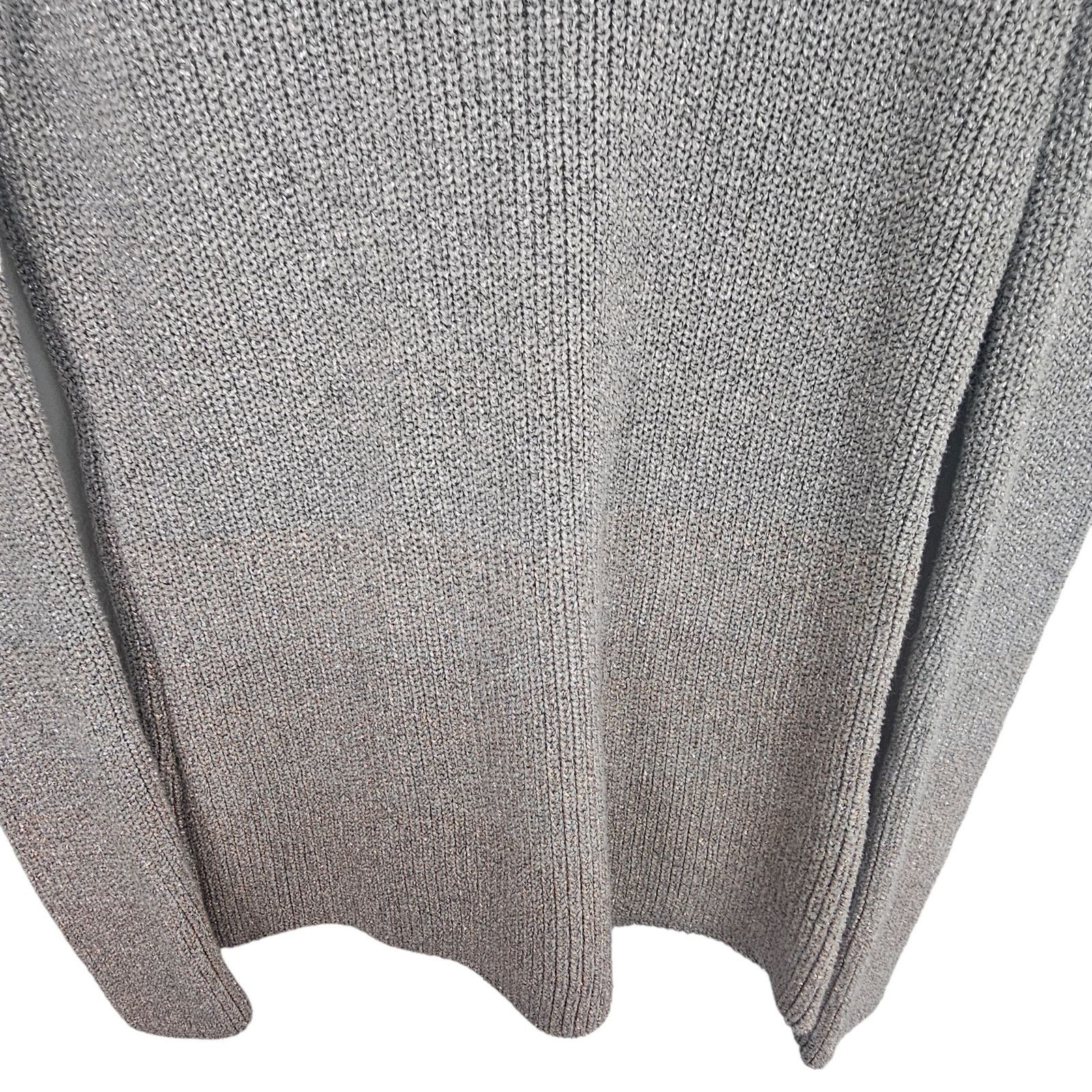 White House Black Market White House Black Market Cowl Neck Metallic Knit Sweater XS Size XS / US 0-2 / IT 36-38 - 3 Thumbnail