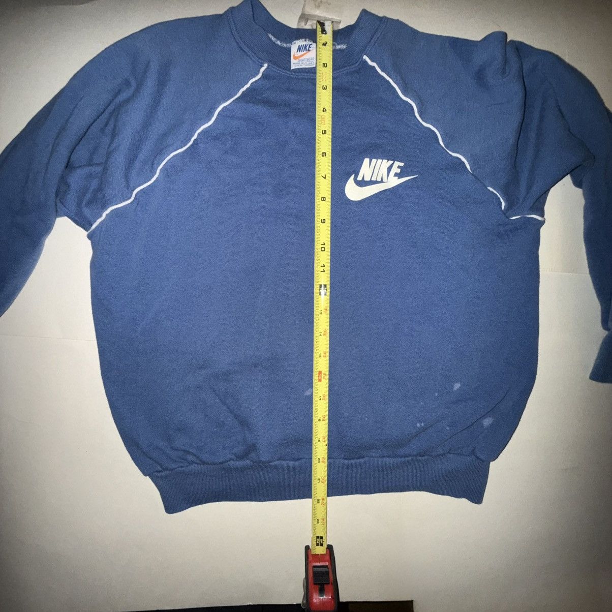 Nike 1980s Archival Nike White Tag Raglan Piping Sweatshirt Size US L / EU 52-54 / 3 - 13 Thumbnail