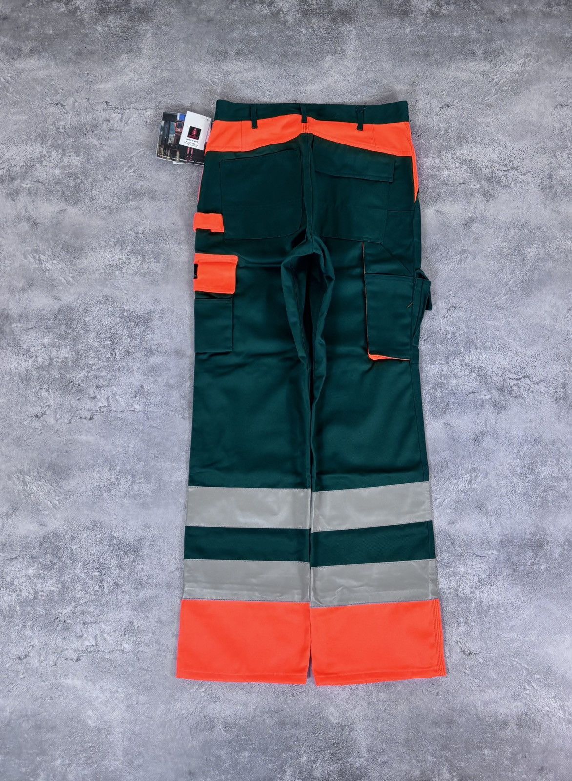 Other Mascot Men’s NWT Reflective Green/Orange Safety Work Pants Size US 32 / EU 48 - 2 Thumbnail
