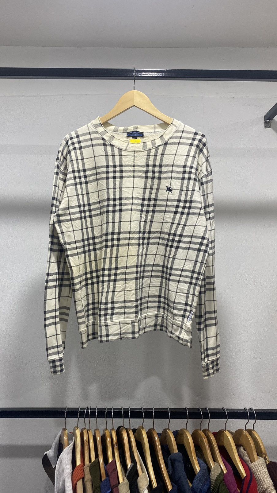 トップス vintage Burberry's novacheck sweater ep Vintage Burberry's Nova Check Sweater EP