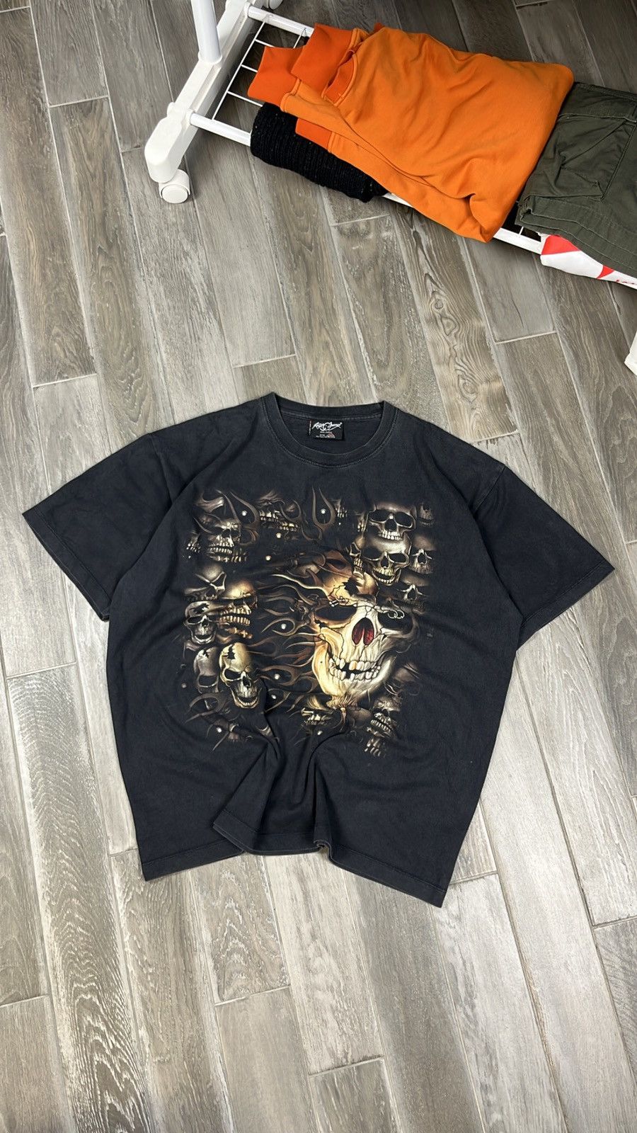 Vintage Vintage Rock Chaeng Skull full tee Size US XL / EU 56 / 4 - 1 Thumbnail