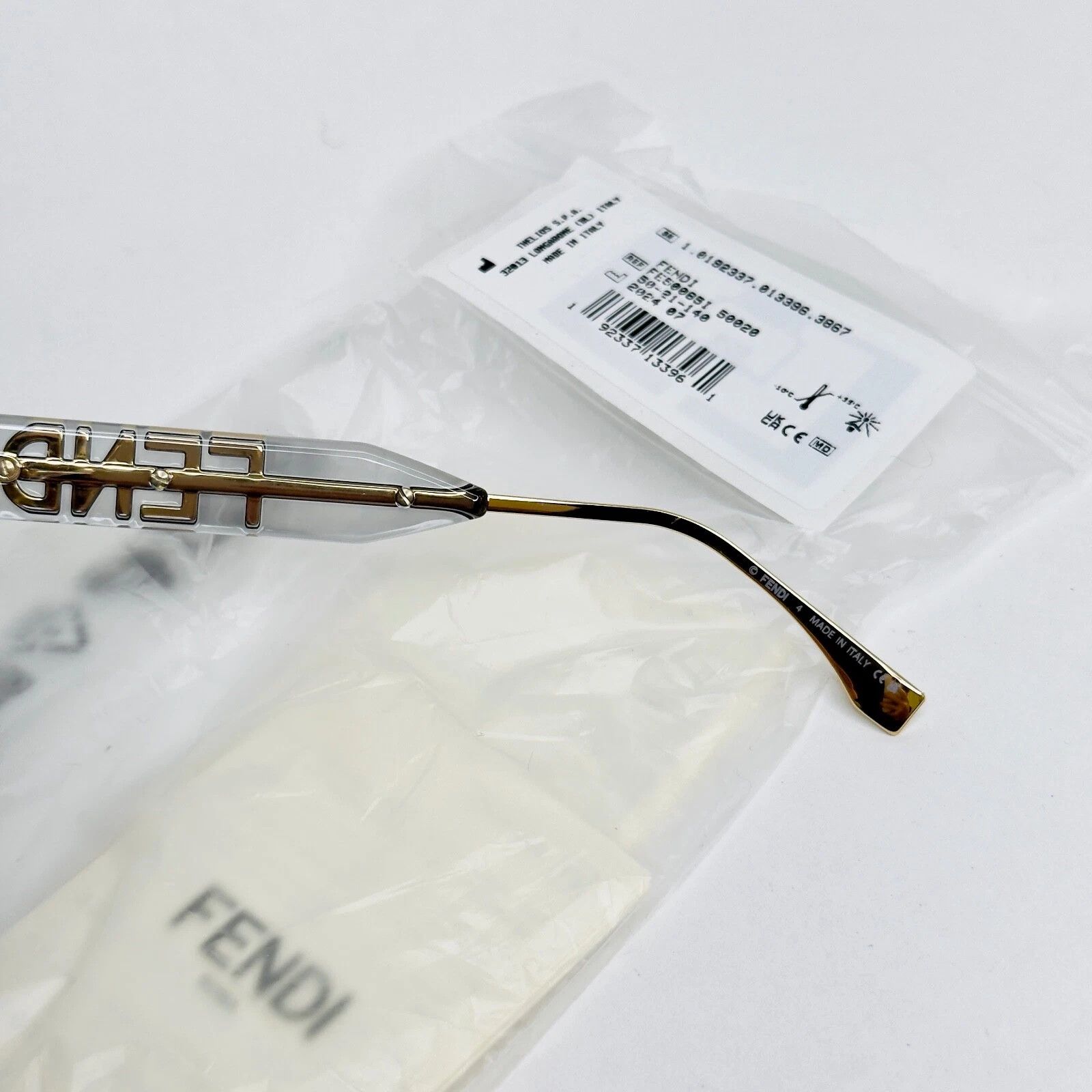 Fendi FENDI FENDIGRAPHY HOBO 50065 001 Eyeglass Frame FE50065I Size ONE SIZE - 6 Thumbnail