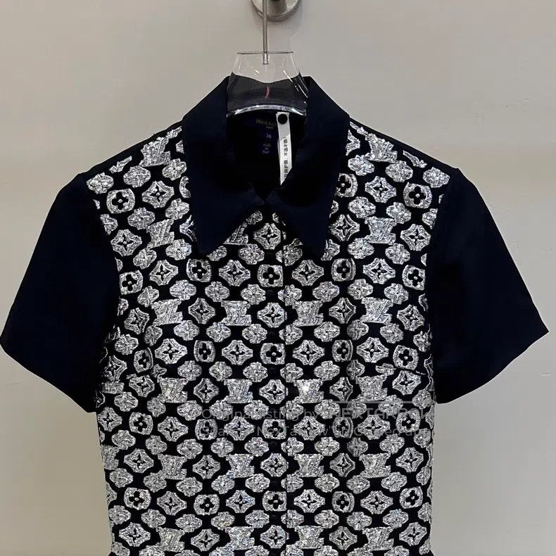 Louis Vuitton Louis Vuitton Acetate presbyopic paneled short-sleeved dre Size XS / US 0-2 / IT 36-38 - 2 Thumbnail