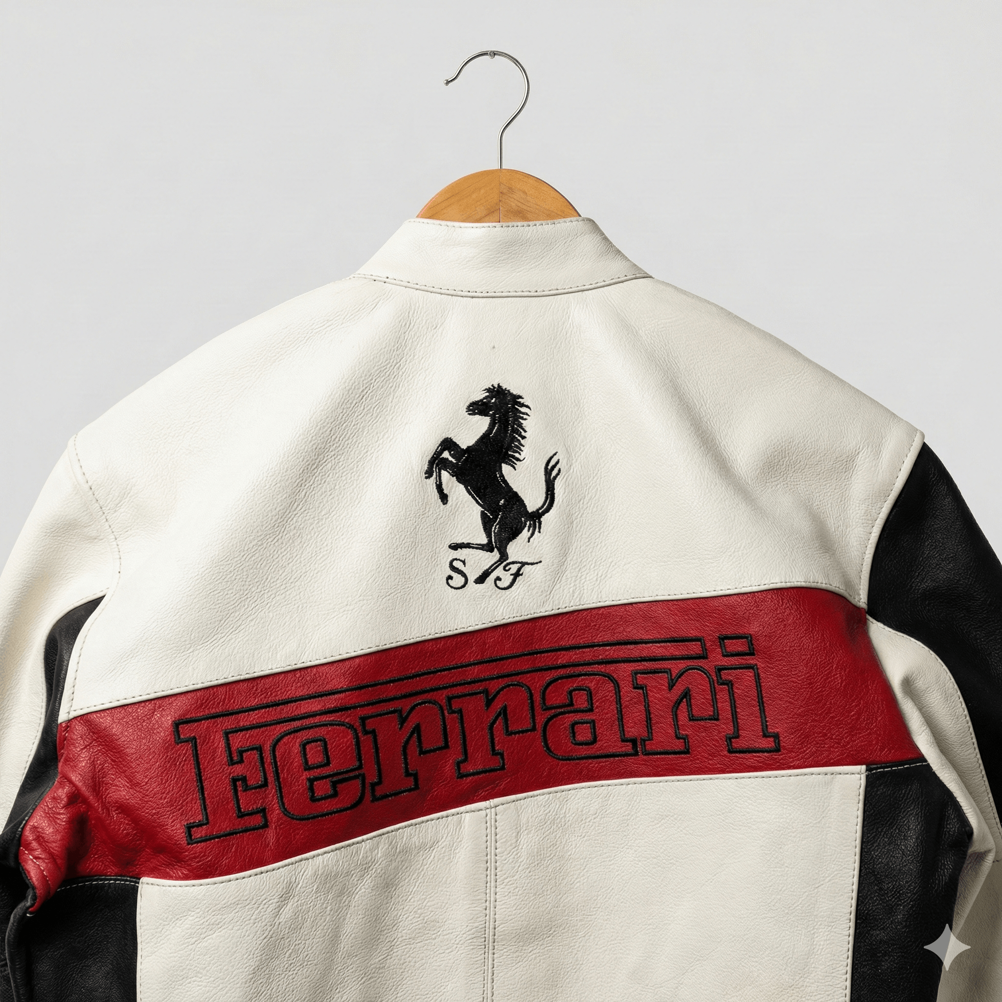 Ferrari Rare Ferrari Formula 1 Leather Moto Jacket Michael Schumache Size US L / EU 52-54 / 3 - 4 Thumbnail